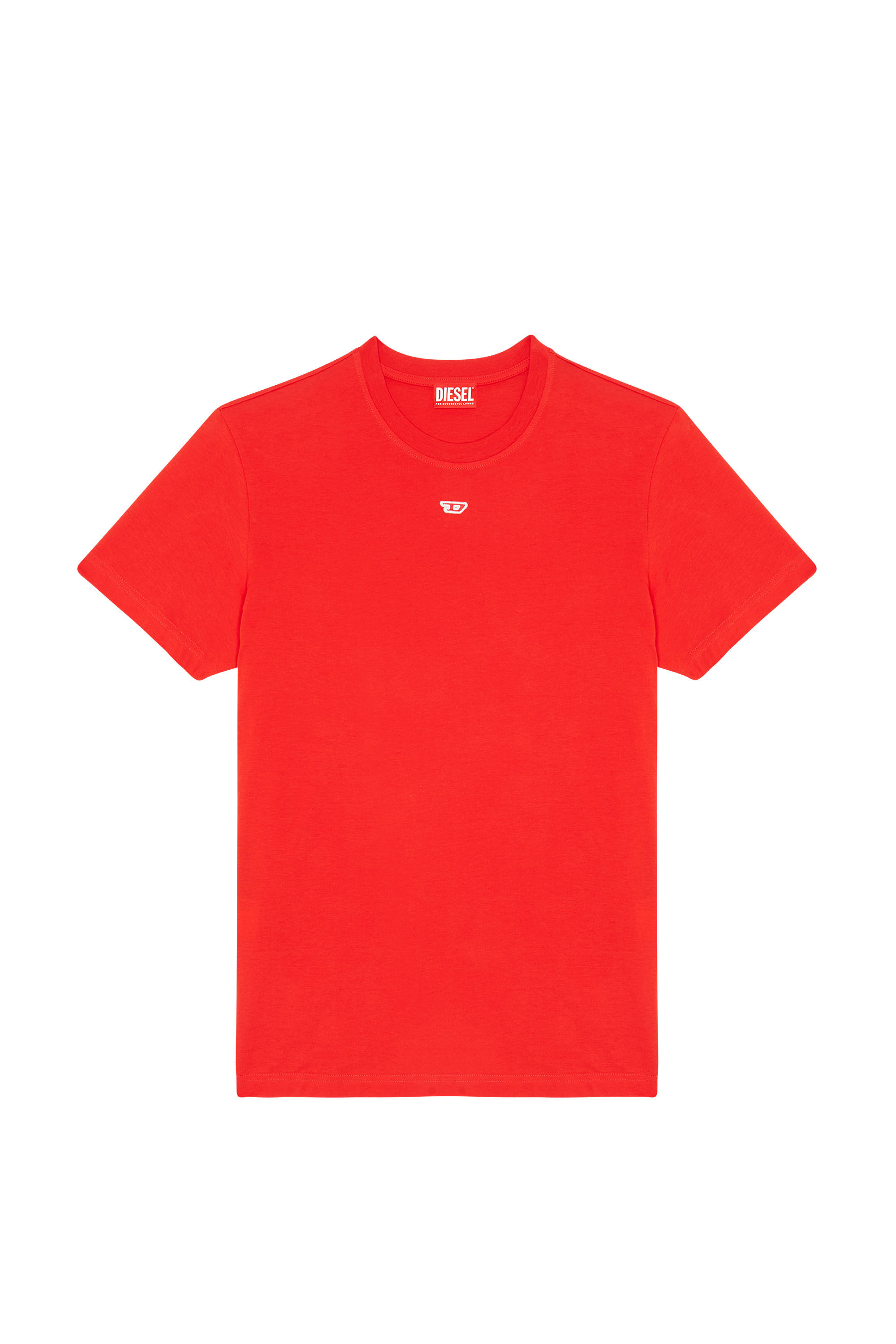 Diesel - T-DIEGOR-D, Man T-shirt with D patch in Red - Image 2