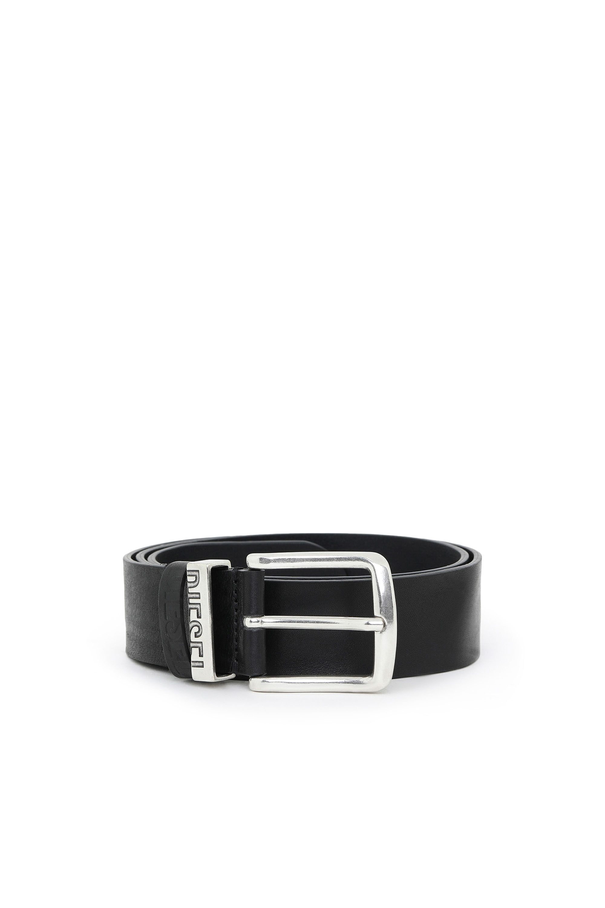 Diesel - B-VISIBLE, Man's Belt with contrast loops in Black - 1
