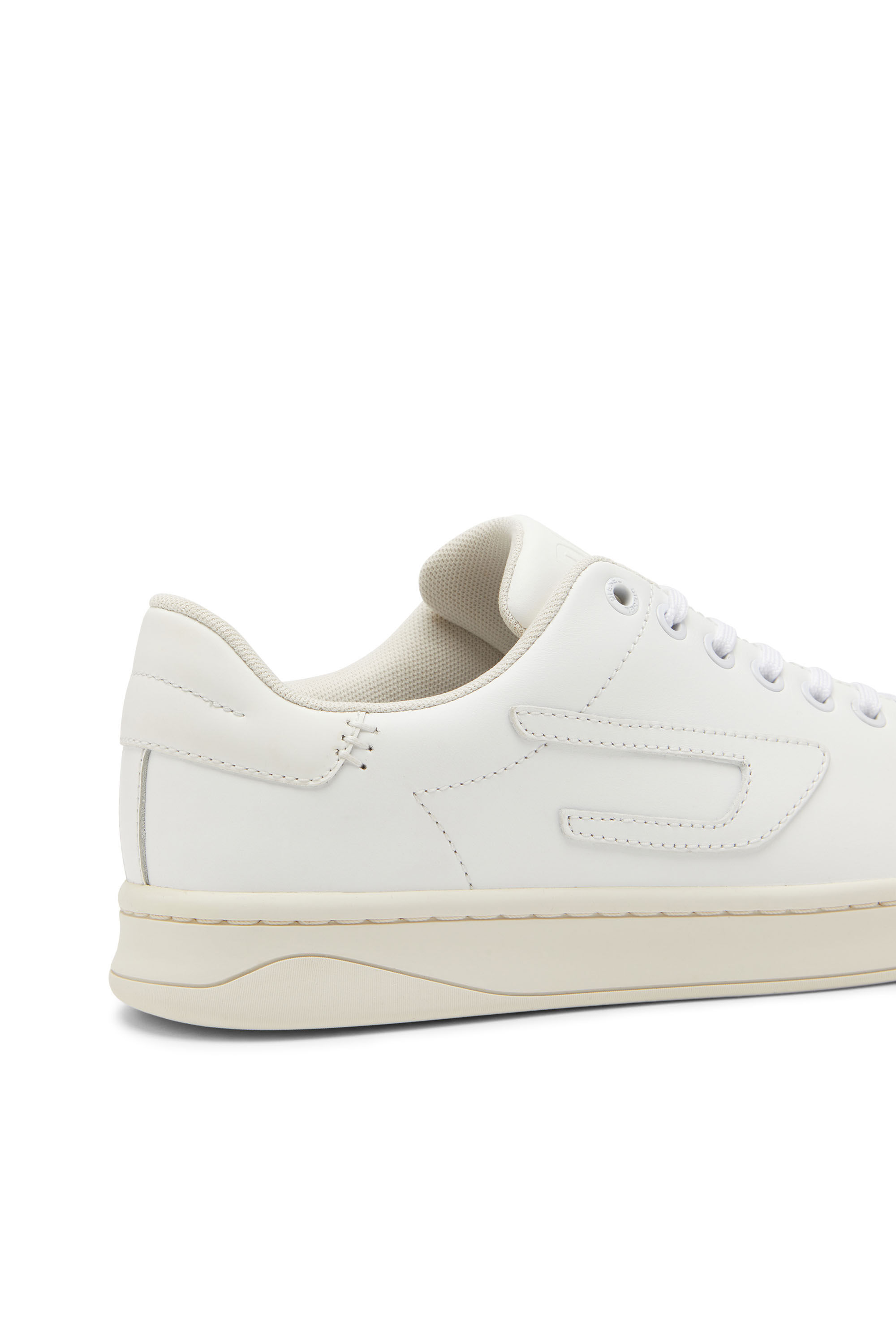 Diesel - S-ATHENE LOW W, Woman S-Athene Low-Low-top leather sneakers with D patch in White - Image 7