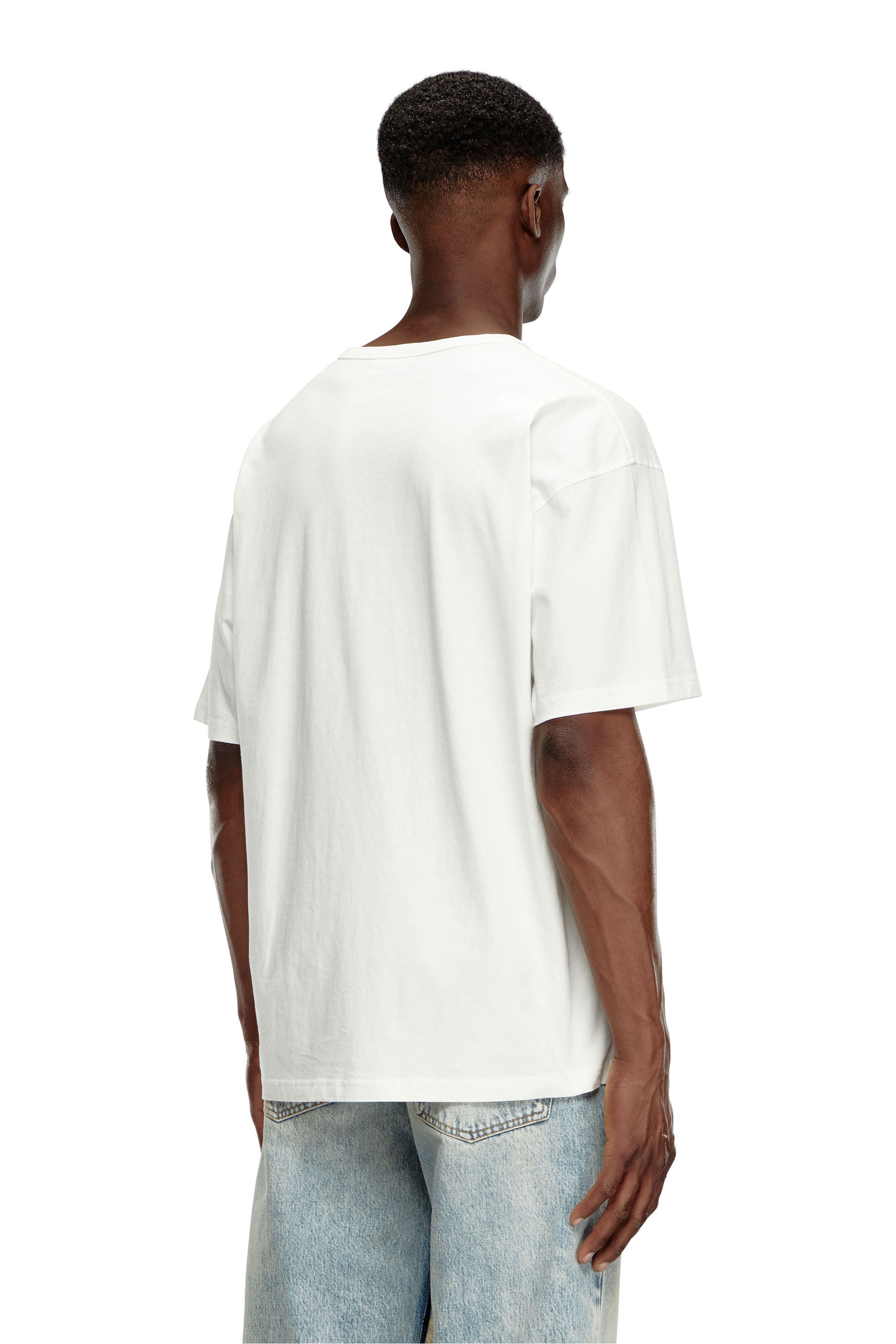 Diesel - T-BOXT-Q16, Man's Long-sleeve T-shirt with printed patch in White - 4