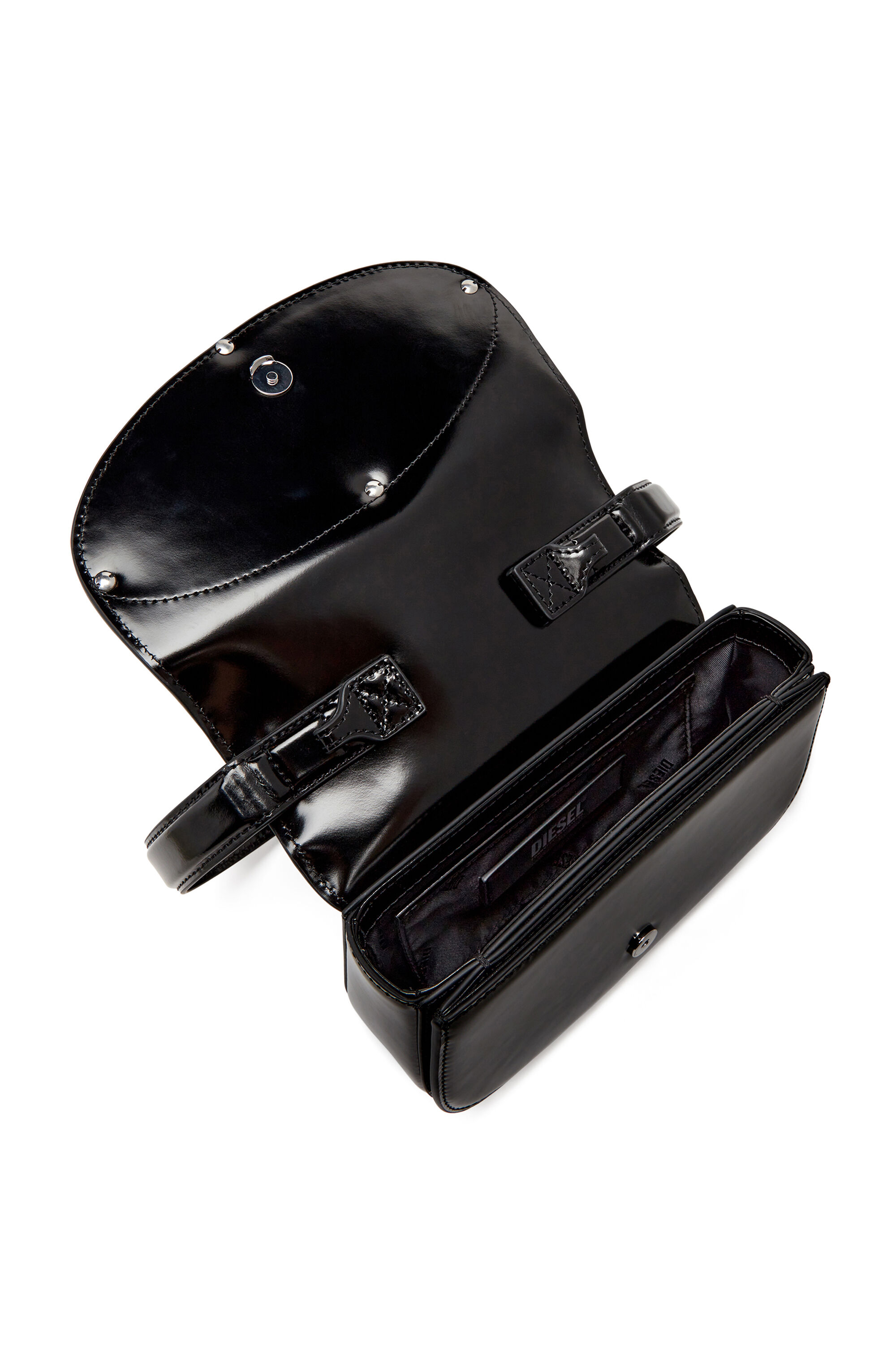 Diesel - 1DR, Woman's 1DR-Iconic shoulder bag in mirror leather in Black - 5