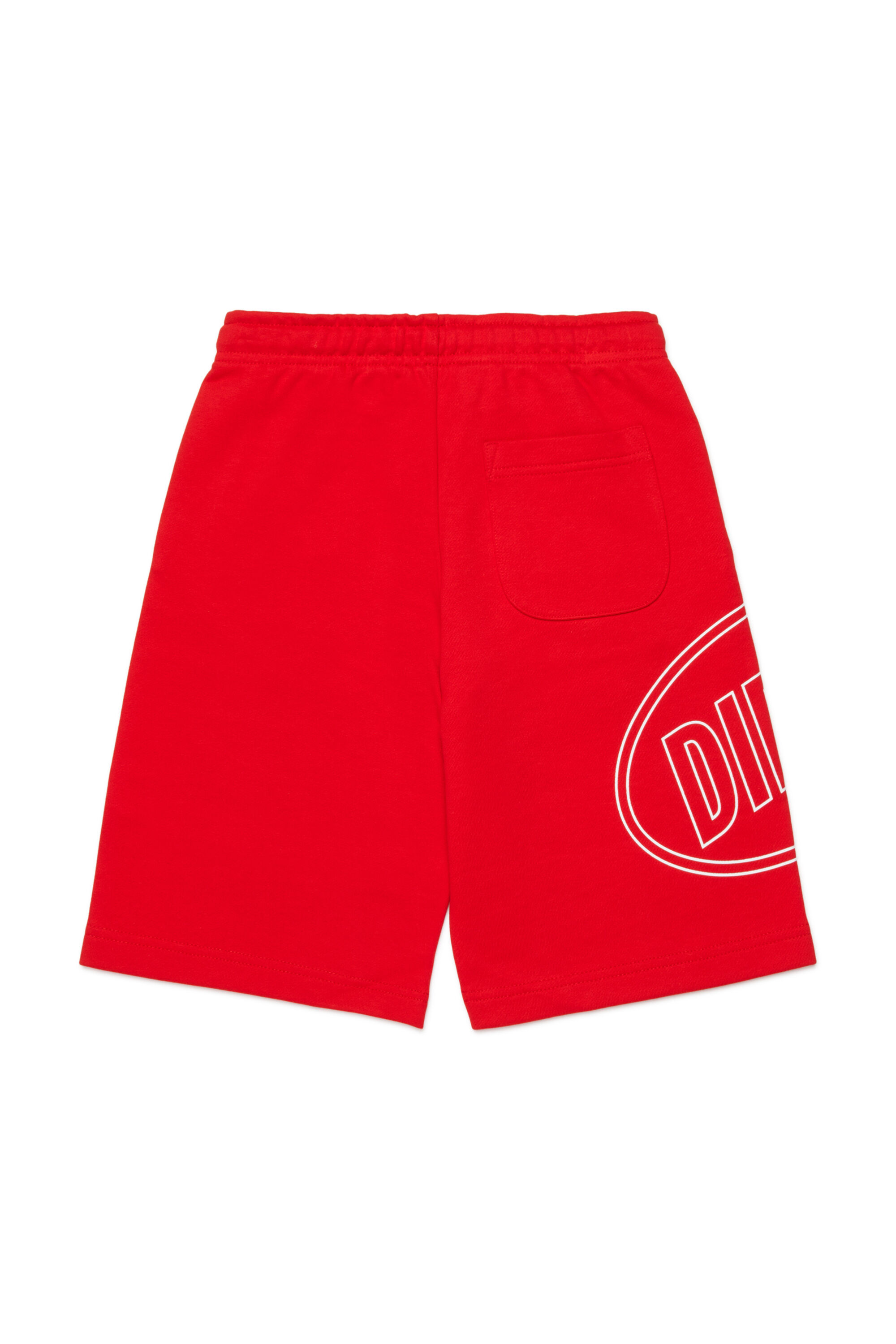 Diesel - PCIRCLE SHORT, Man's Cotton bermudas with maxi print in Red - 2