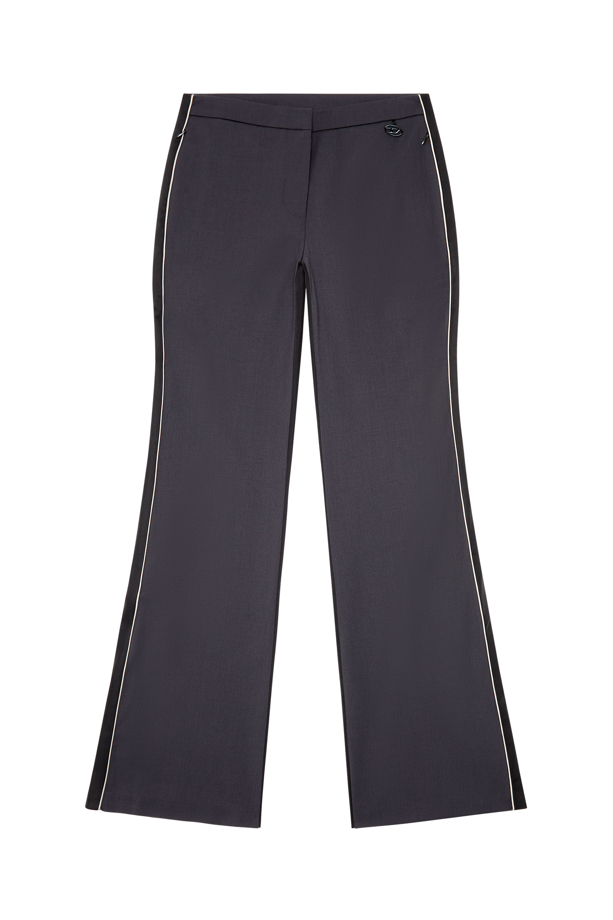 Diesel - P-FORTY, Woman Flared pants in wool blend and double knit in Multicolor - Image 2