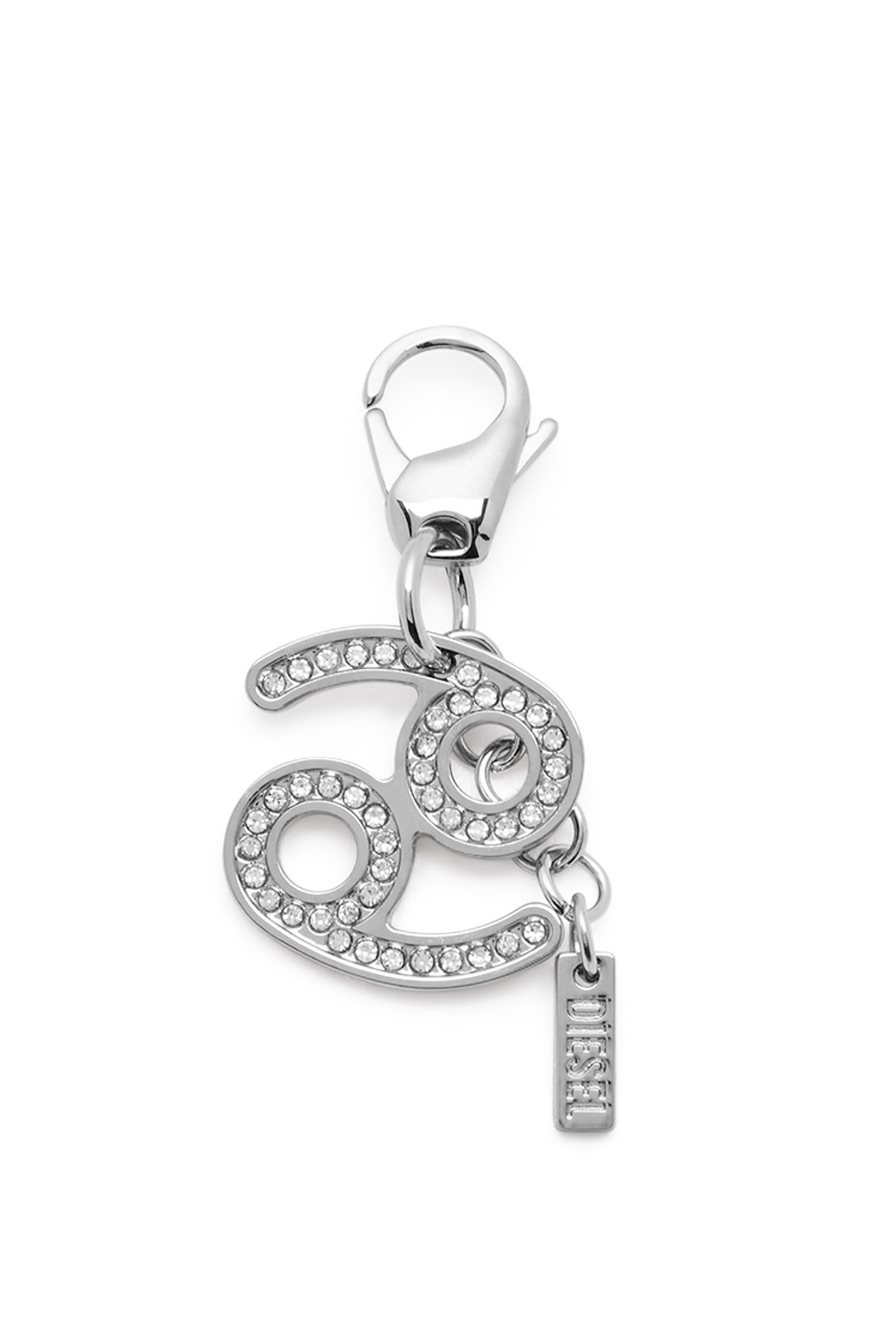 Diesel - CHARM CANCER, Unisex's Metal Cancer charm with rhinestones in Silver - 1
