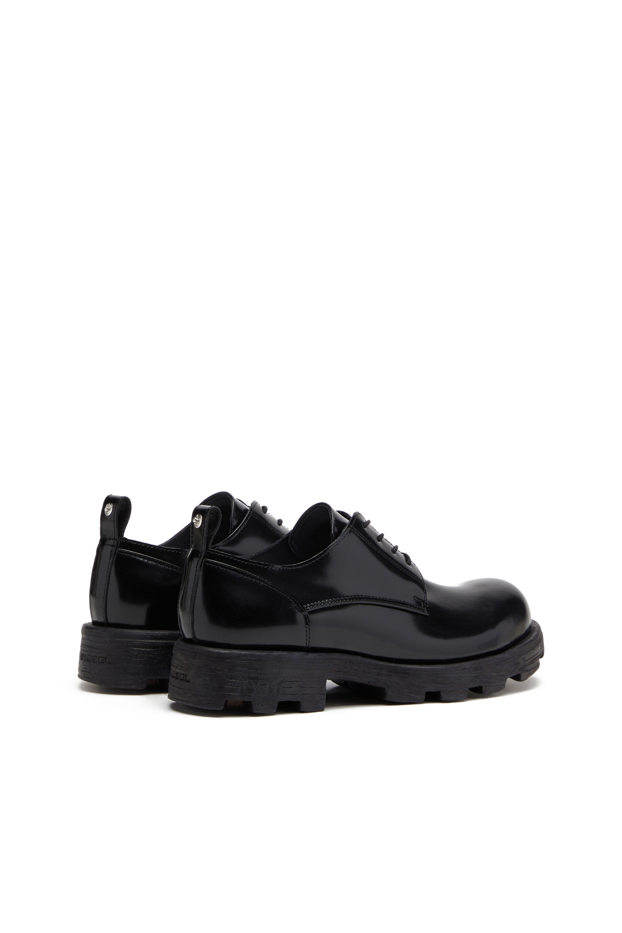 Diesel - D-HAMMER SH, Man D-Hammer SH - Lace-up shoes in shiny leather in Black - Image 3