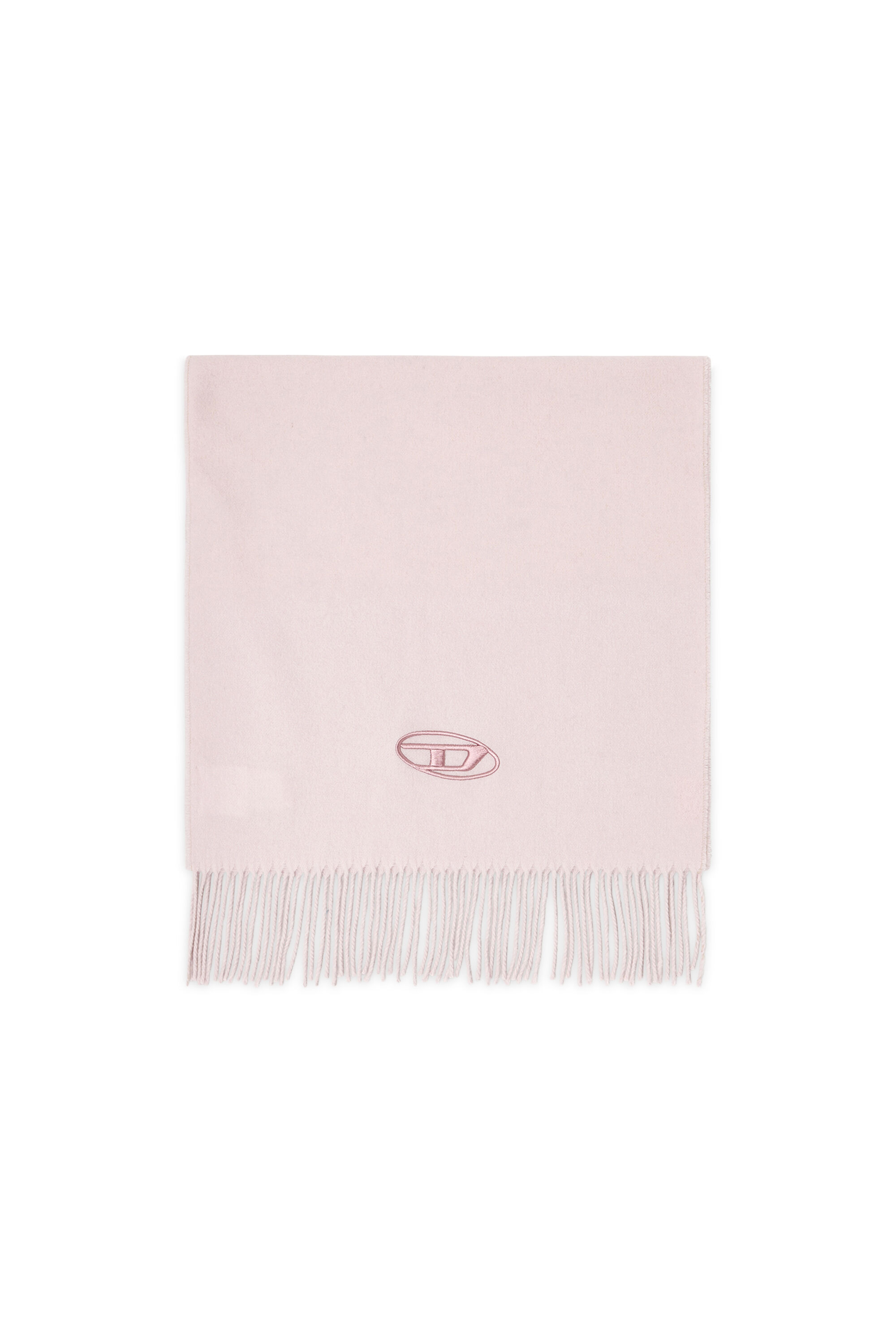 Diesel - S-IMON-D-LONG, Man's Wool-blend scarf with fringed edges in Pink - 1