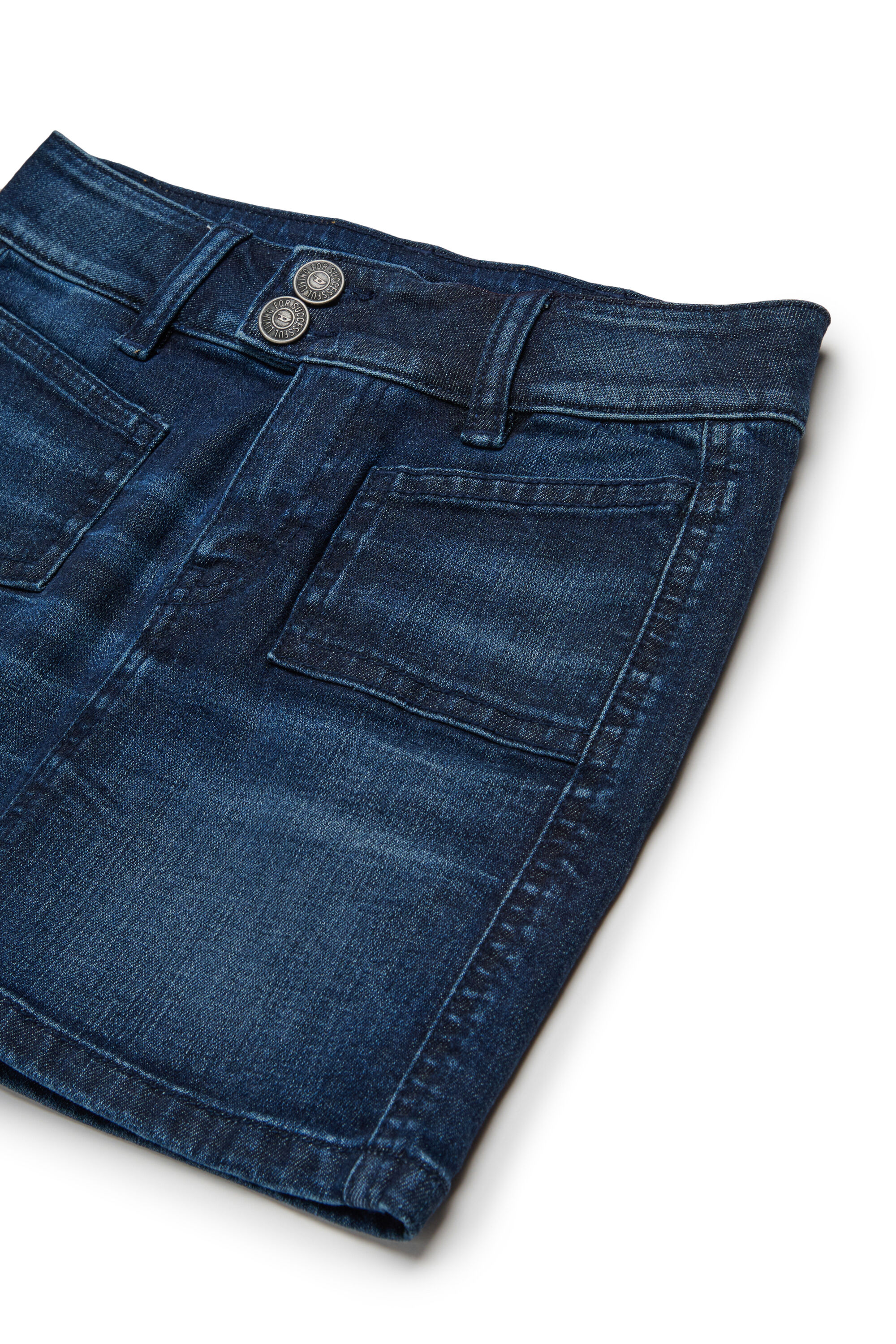 Diesel - GEKI, Woman's Cotton miniskirt with patch pockets in Dark Blue - 3