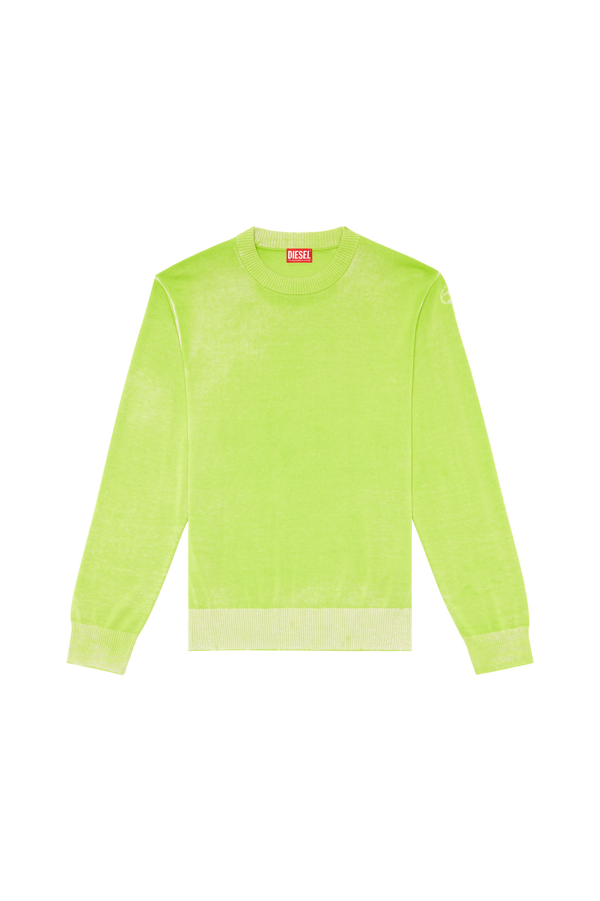 Diesel - K-LARENCE-B, Man Reverse-print cotton jumper in Green - Image 2