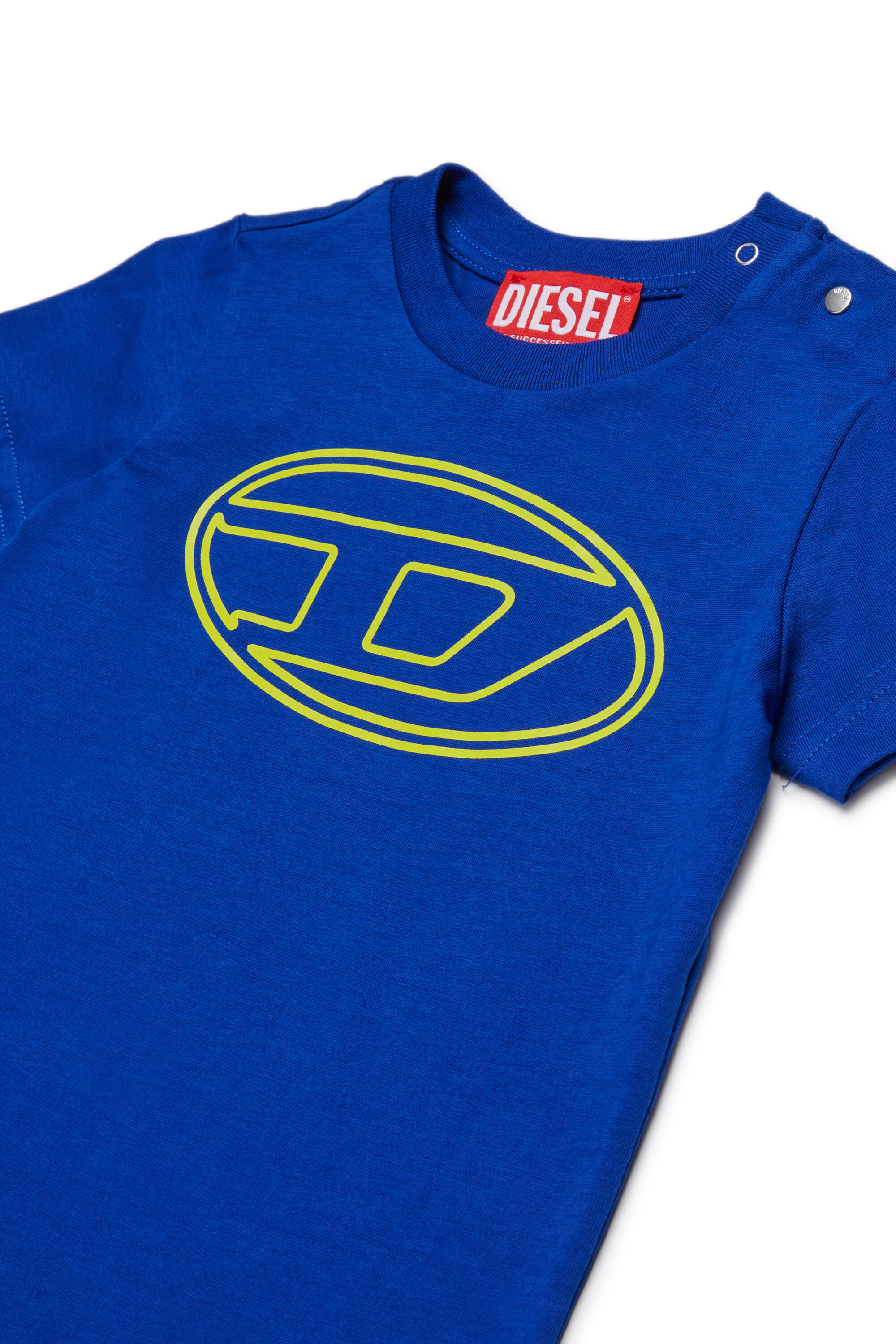 Diesel - TIMOTYB, Unisex's Cotton T-shirt with logo in Blue - 3