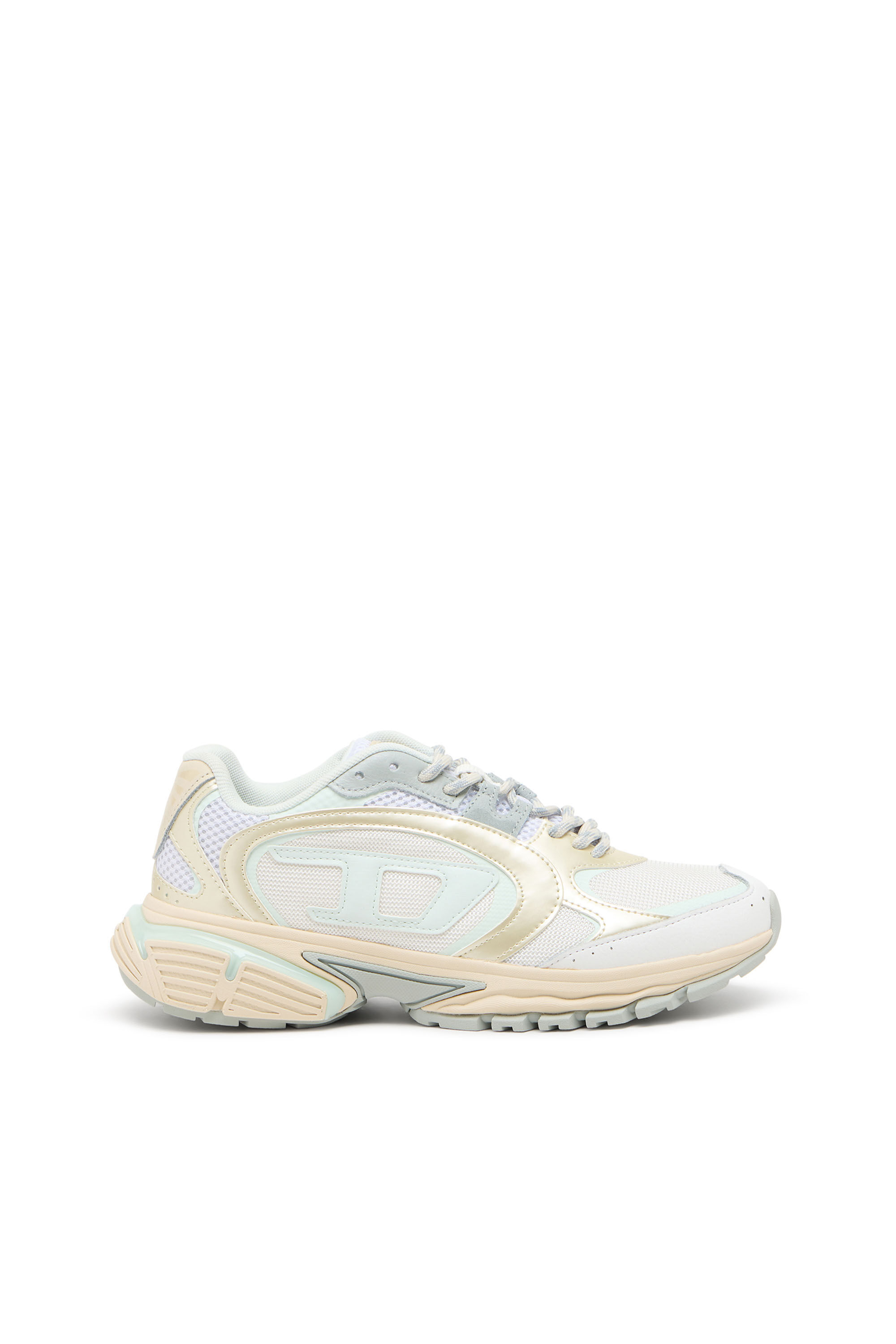 Diesel - S-PRO-V-DENSE LOW W, Woman's S-D-Runner X running shoes with metallic details in White - 1