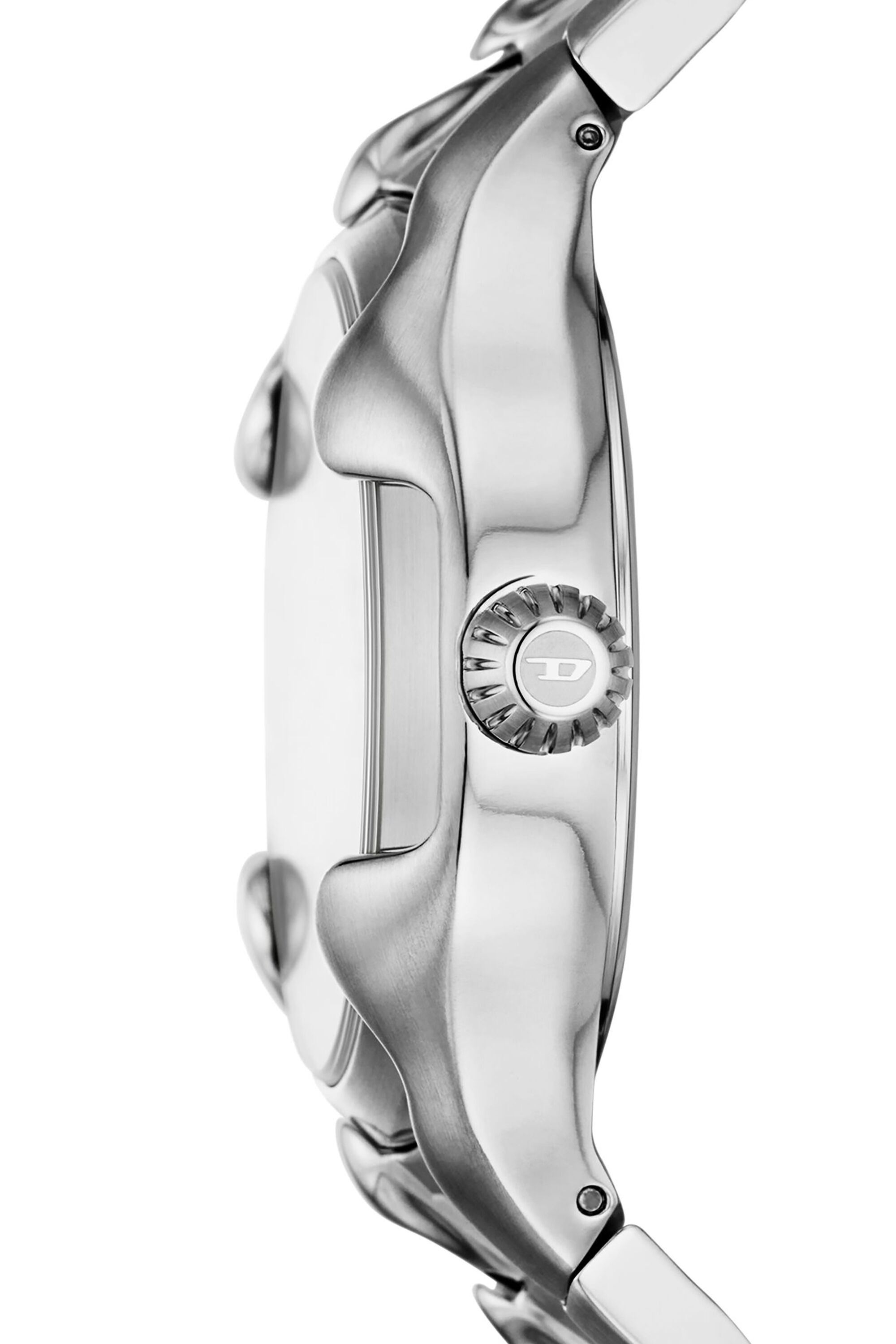 Diesel - DZ2185, Man Vert Three-Hand Date Stainless Steel Watch in Silver - Image 3