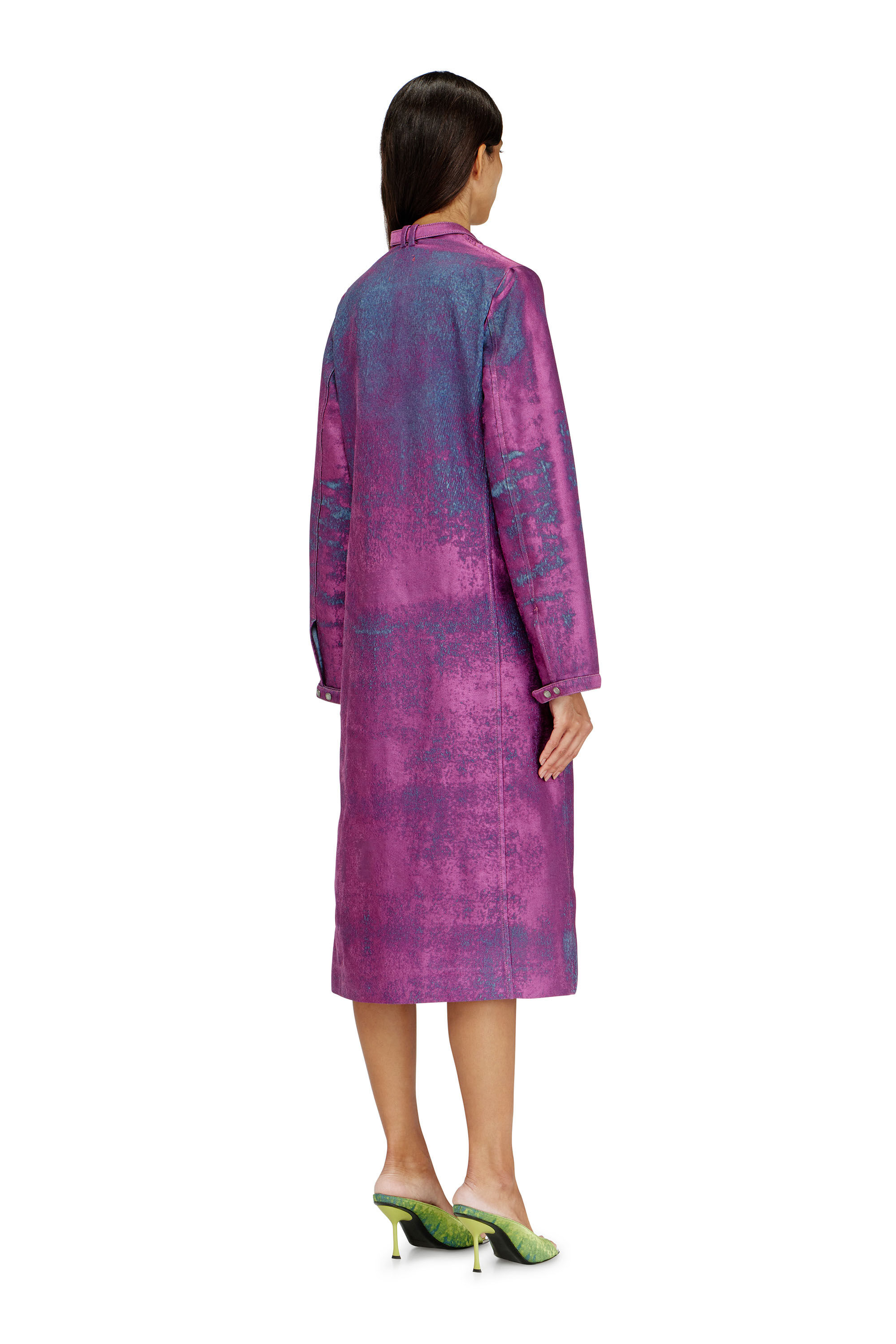 Diesel - DE-DELGAR-FSI, Woman's Coat in coloured satin denim in Violet - 4