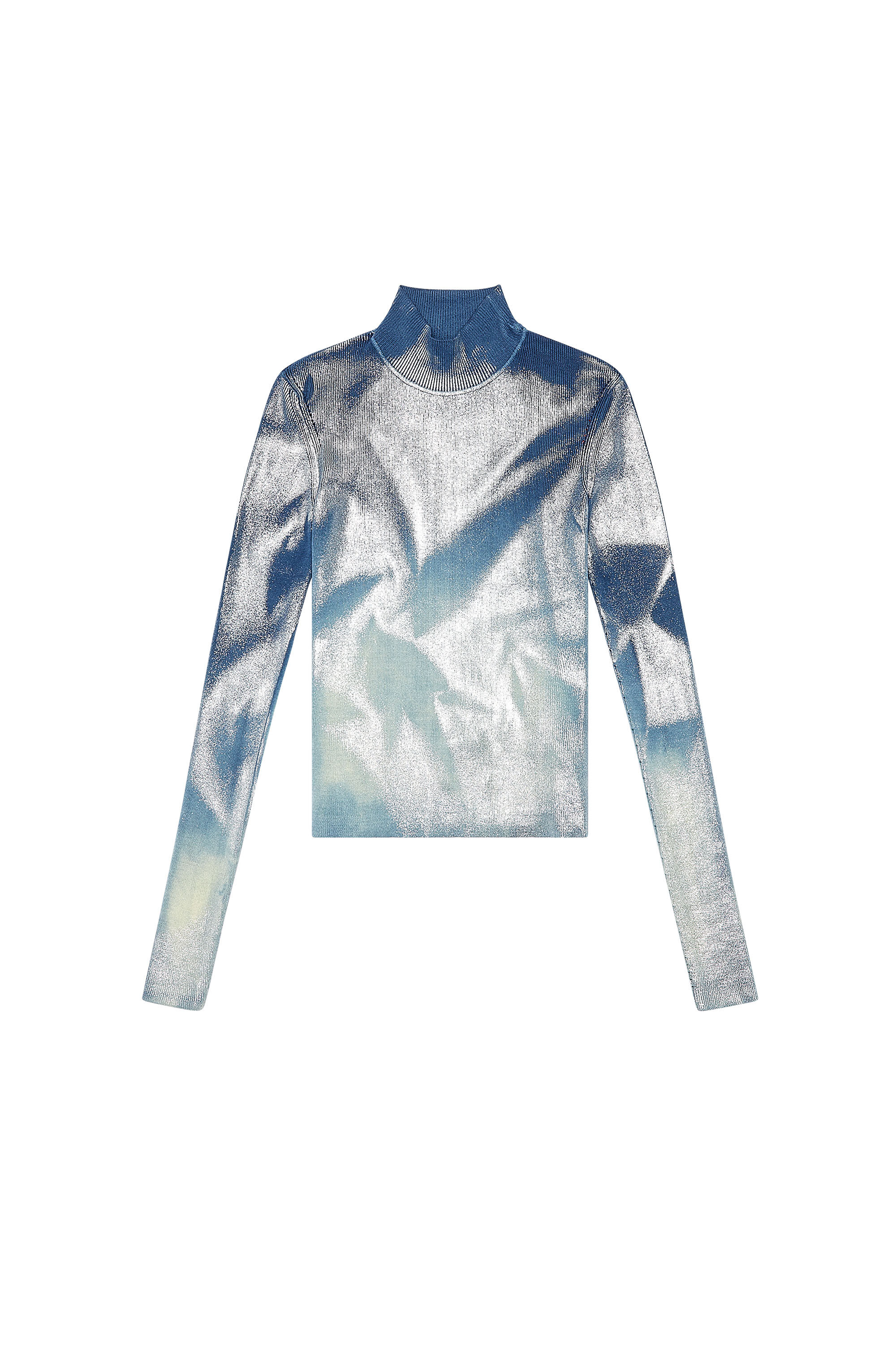 Diesel - M-ILEEN, Woman Knit top with metallic effects in Blue - Image 2