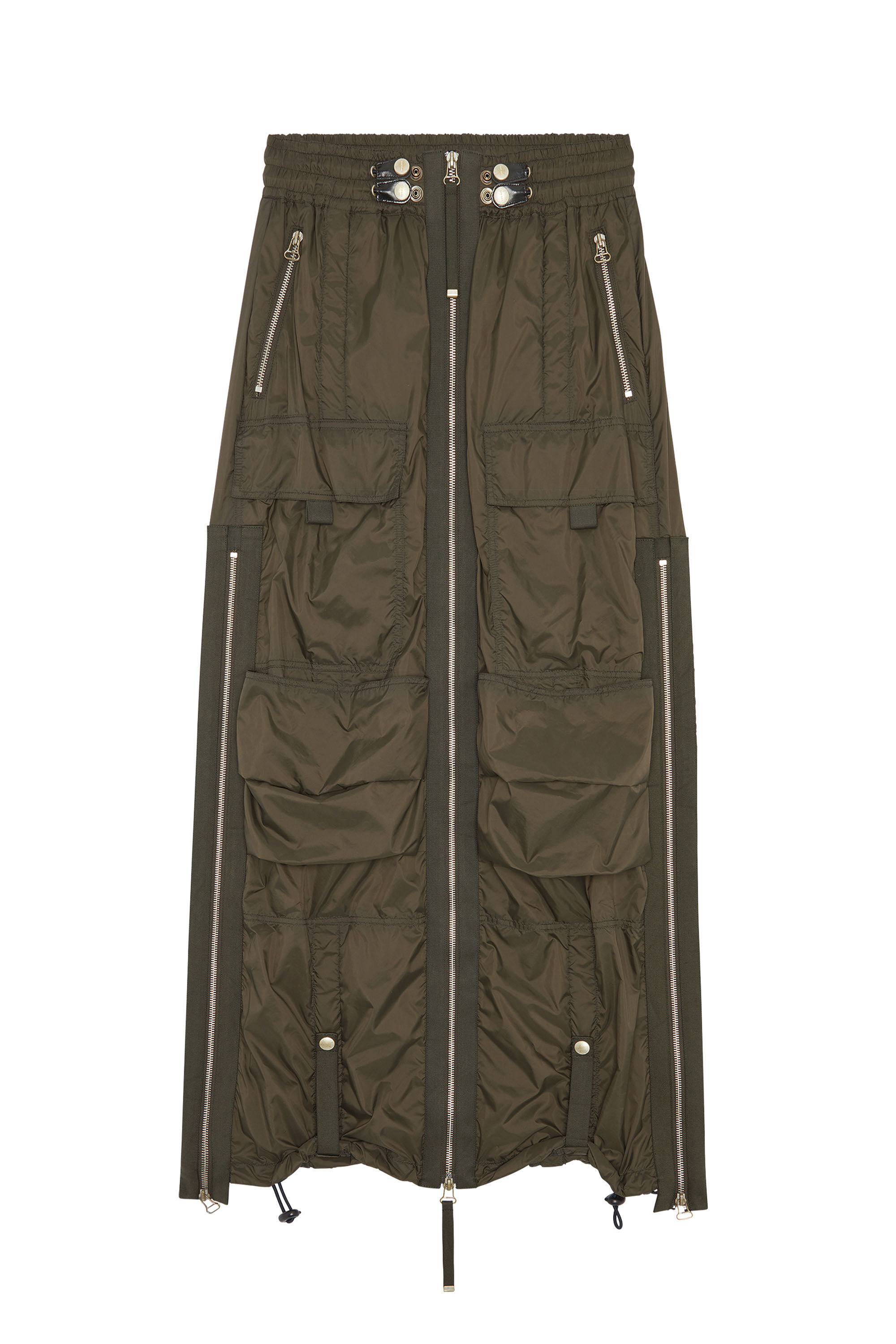 Diesel - O-CREP, Woman Long skirt with cargo pockets in Green - Image 2