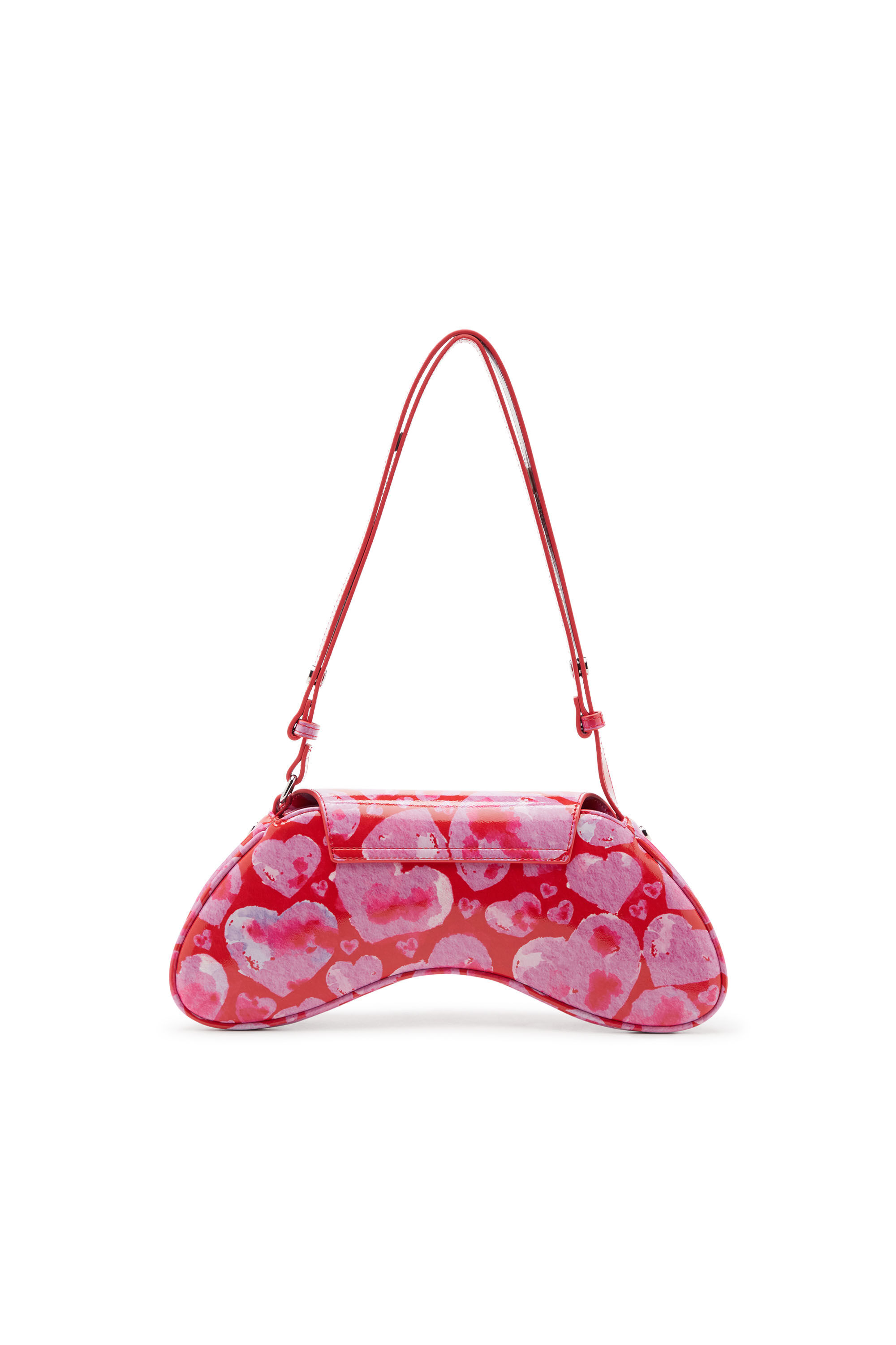 Diesel - ST VALENTINE-PLAY CROSSBODY, Woman St Valentine-Play-Crossbody bag with all-over heart print in Pink - Image 3
