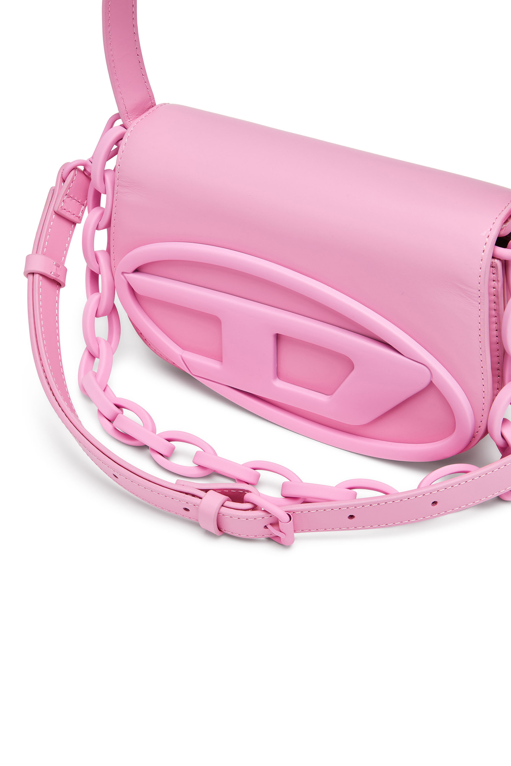 Diesel - 1DR, Woman's 1DR-Iconic shoulder bag in matte leather in Hot pink - 2