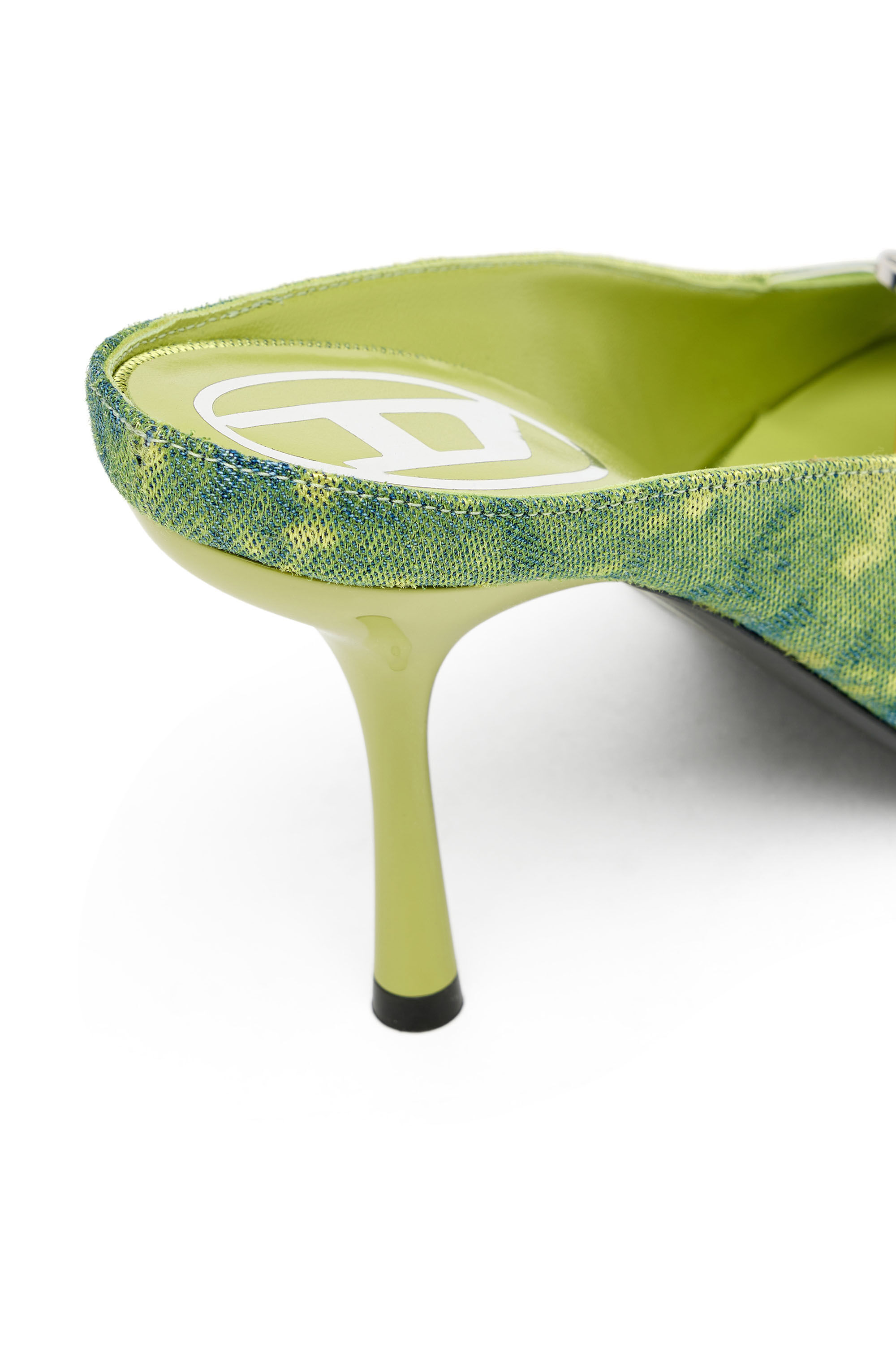 Diesel - D-DIAM'S SA 90, Woman's D-Diam's-High denim mule with floating Oval D in null - 6