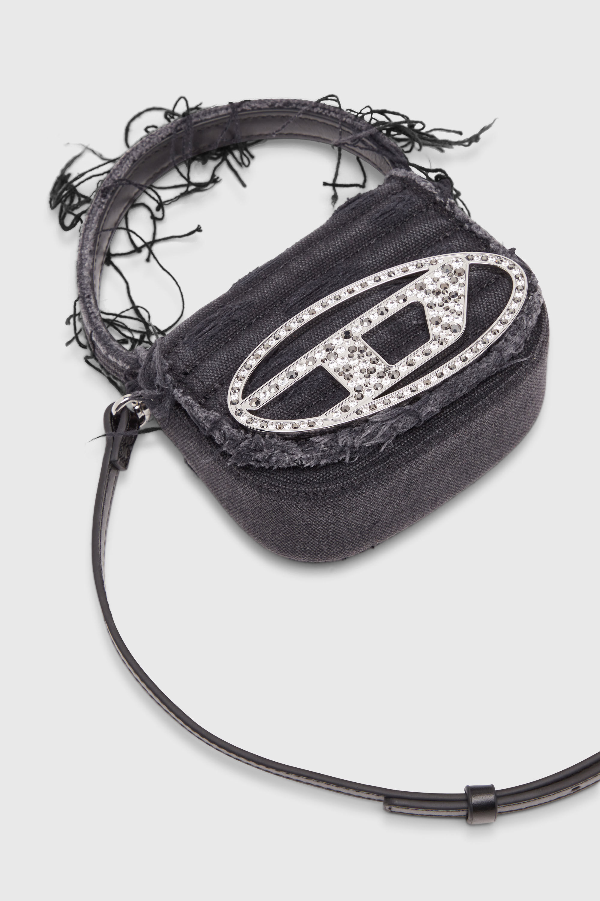Diesel - 1DR XS, Woman's 1DR XS-Iconic mini bag in canvas and leather in Black - 6
