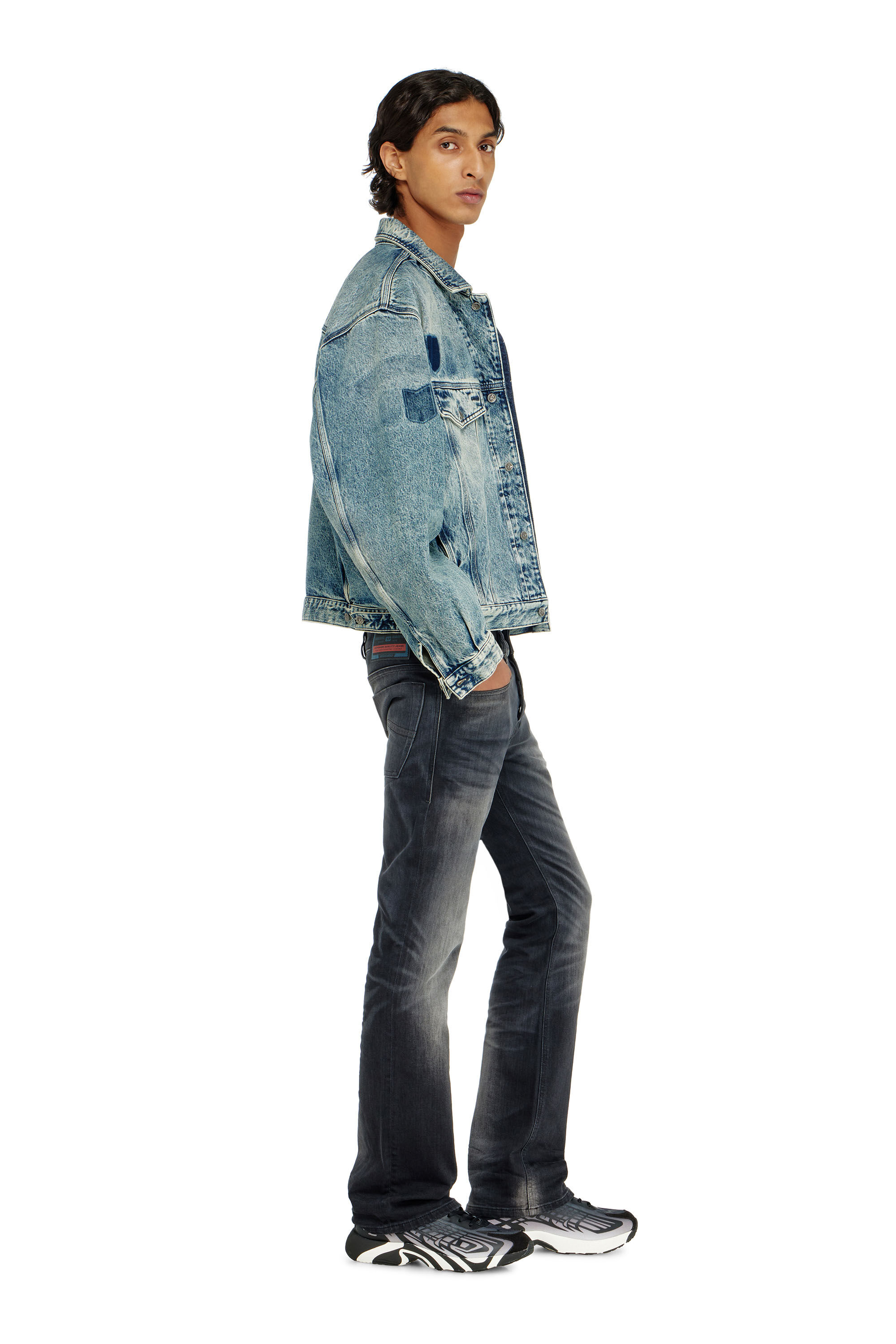 Diesel - Man's Bootcut Jeans 2007 Zatiny 09P38, Black/Dark grey - 2