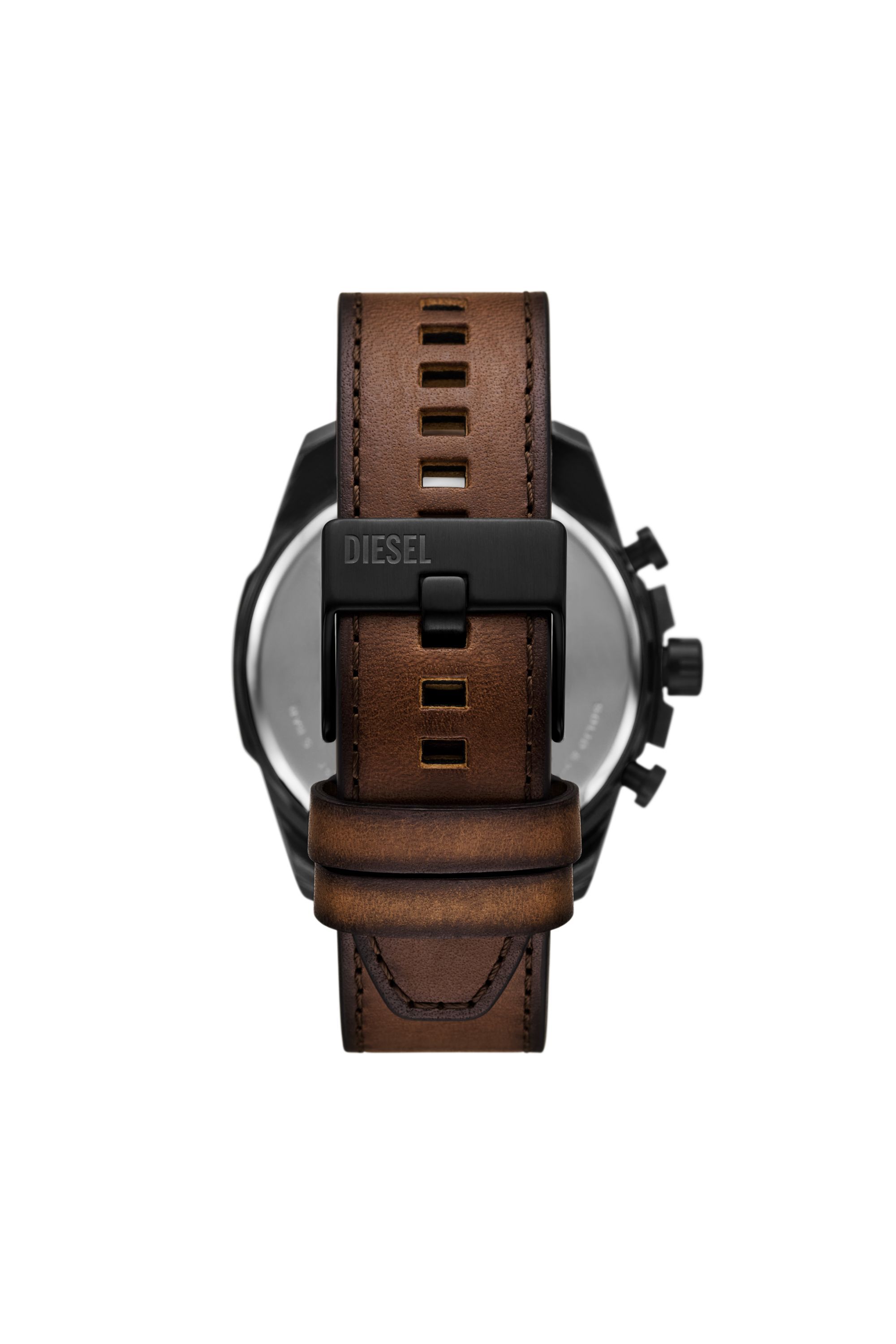 Men's Mega Chief Slim brown leather watch | Brown | Diesel MA