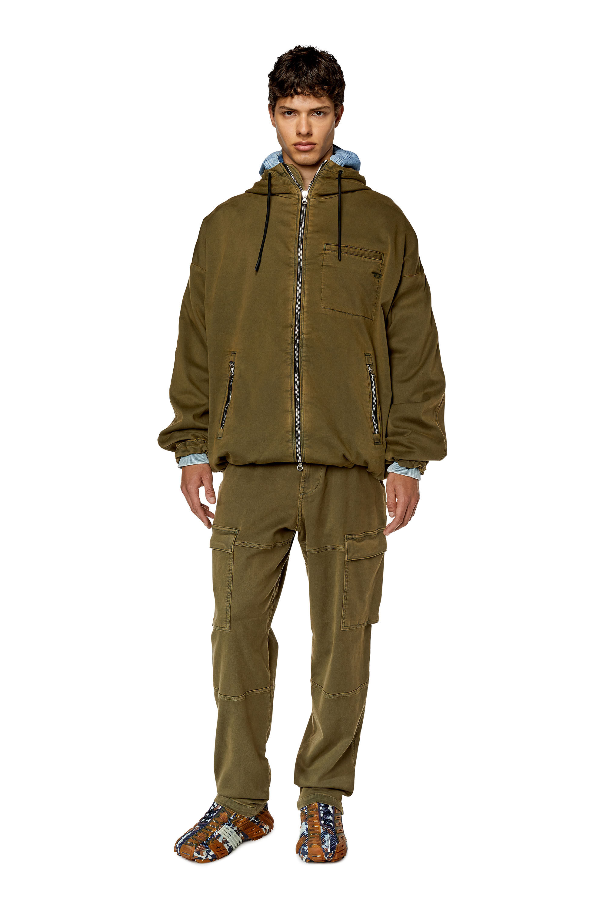 Men's Hooded JoggJeans jacket | Green | Diesel