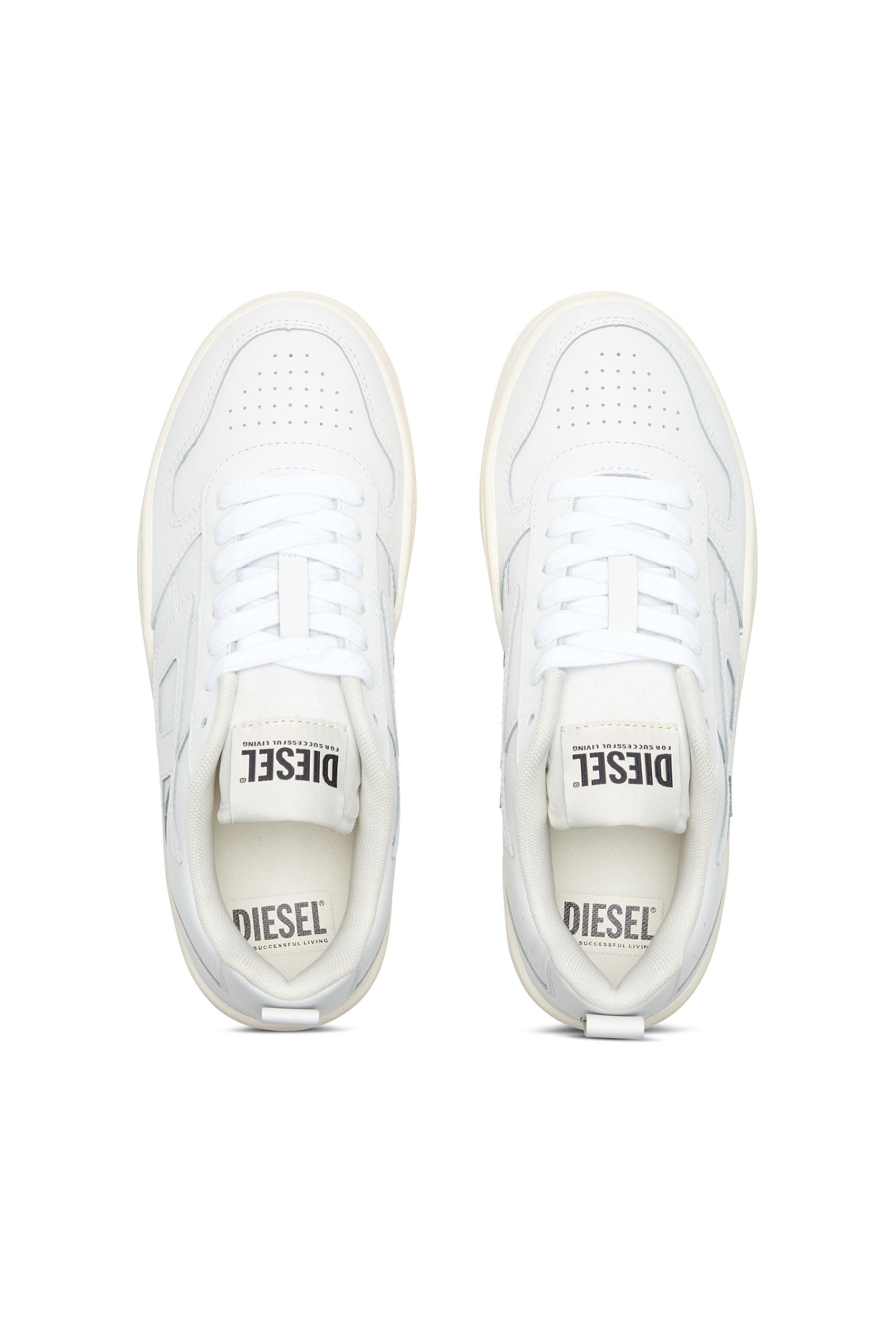 Diesel - S-UKIYO V2 LOW W, Woman S-Ukiyo Low-Low-top sneakers in leather and nylon in White - Image 4