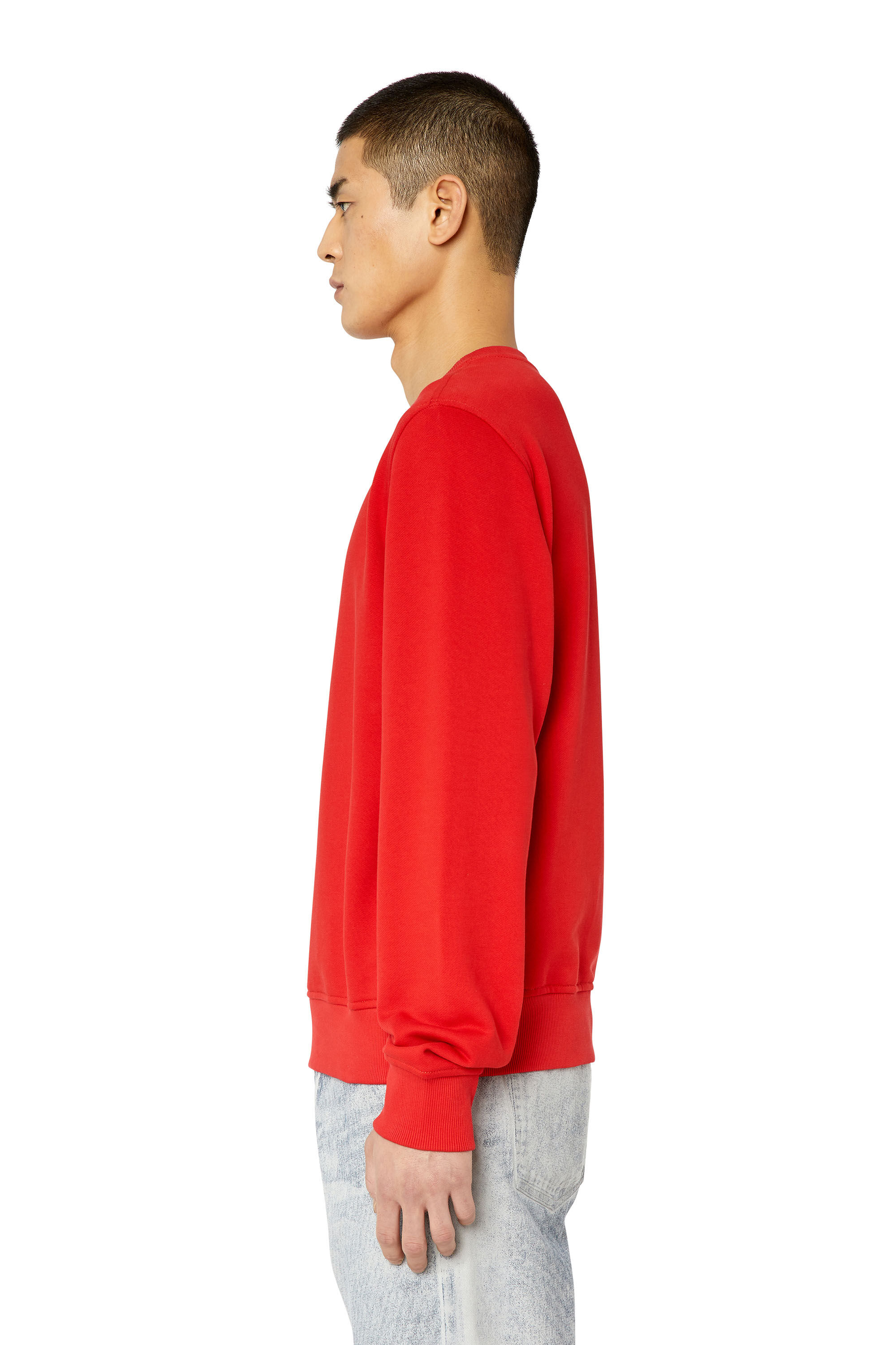 Diesel - S-GINN-D, Unisex Sweatshirt with mini D patch in Red - Image 5