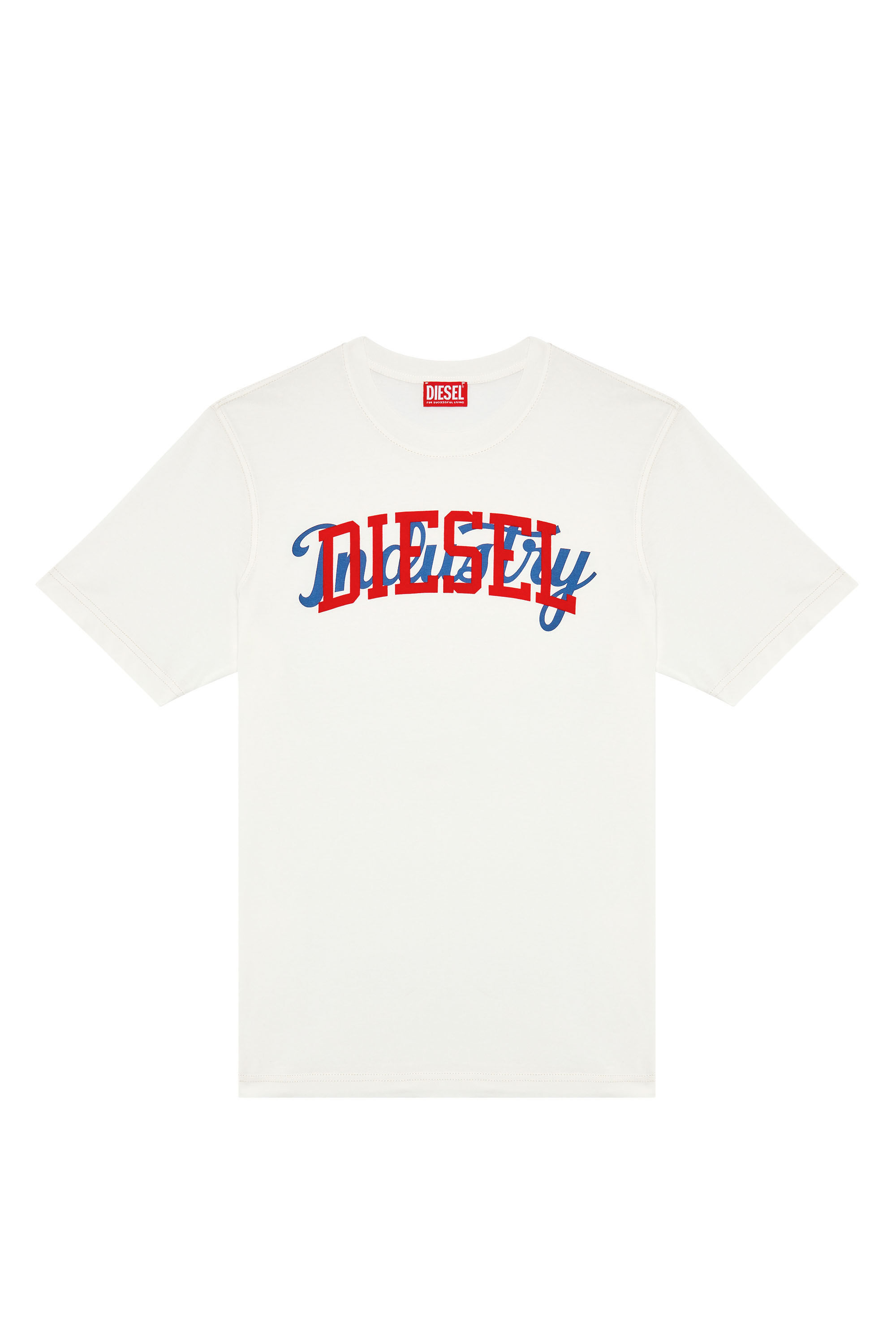 Diesel - T-JUST-N10, Man T-shirt with contrasting Diesel prints in White - Image 2