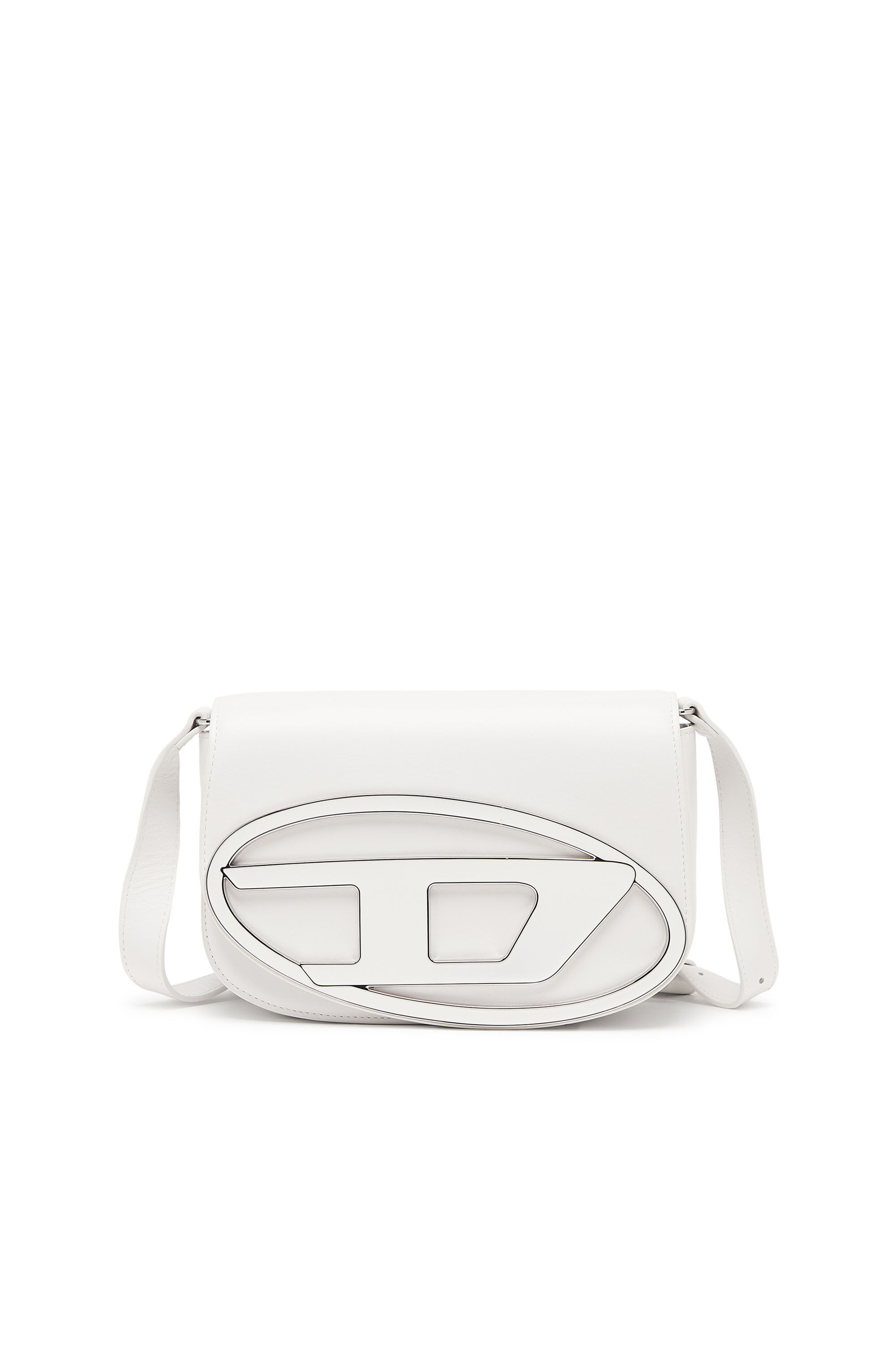 Diesel - 1DR M, Woman 1DR M-Iconic medium shoulder bag in leather in White - Image 1