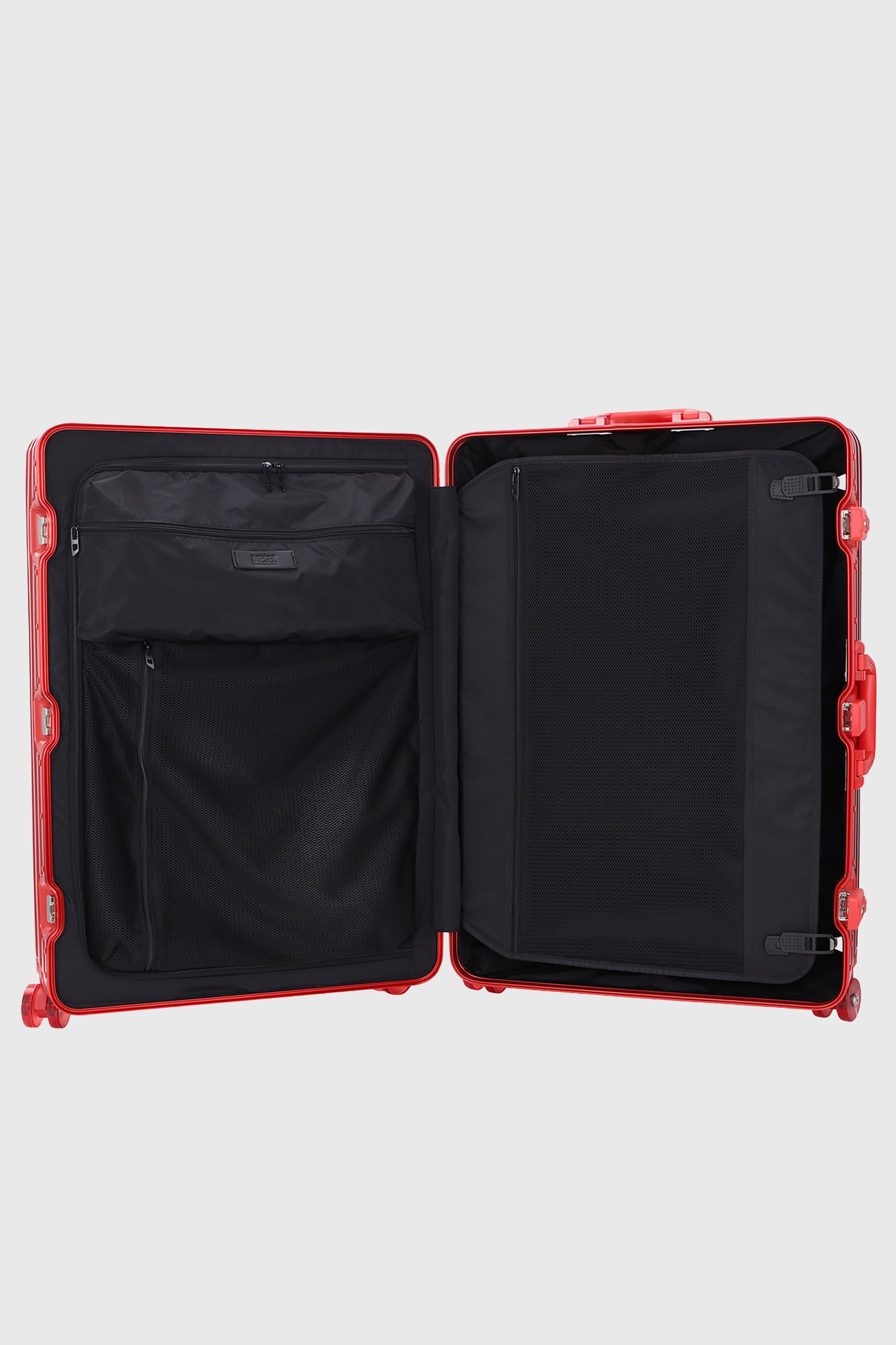 Diesel - DIESEL ALUMINUM TROLLEY- DSL002, Unisex's Aluminum suitcase size L in Red - 3