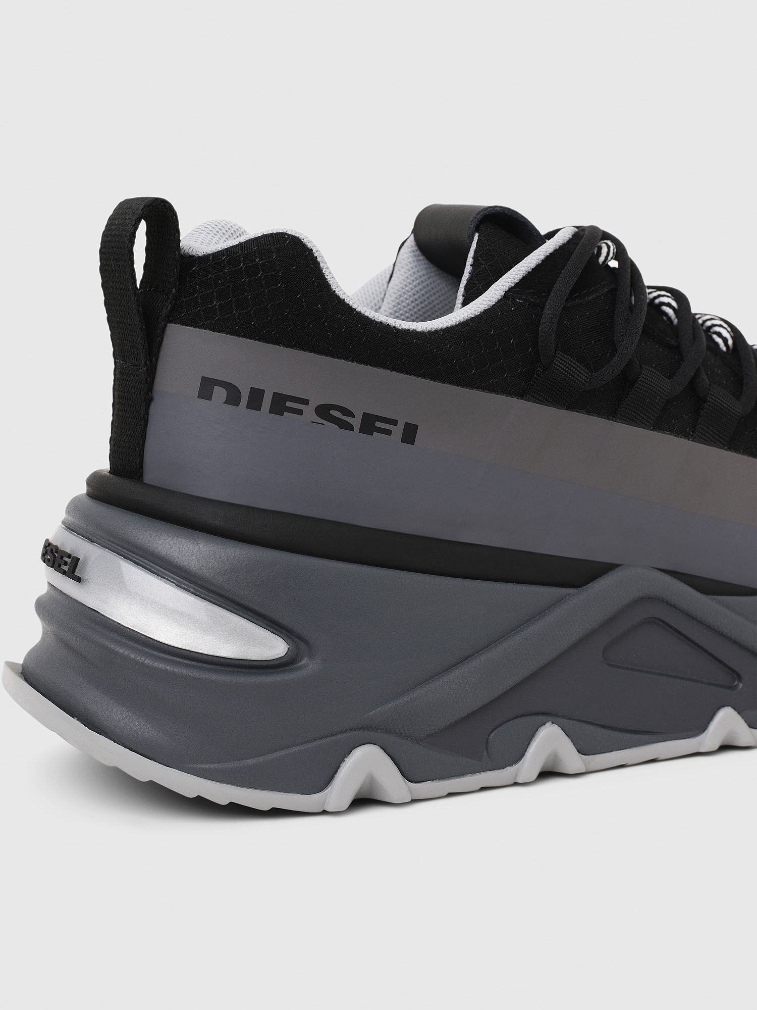 Diesel - S-HERBY SB, Woman S-Herby-Chunky sneakers in double mesh in Grey - Image 4