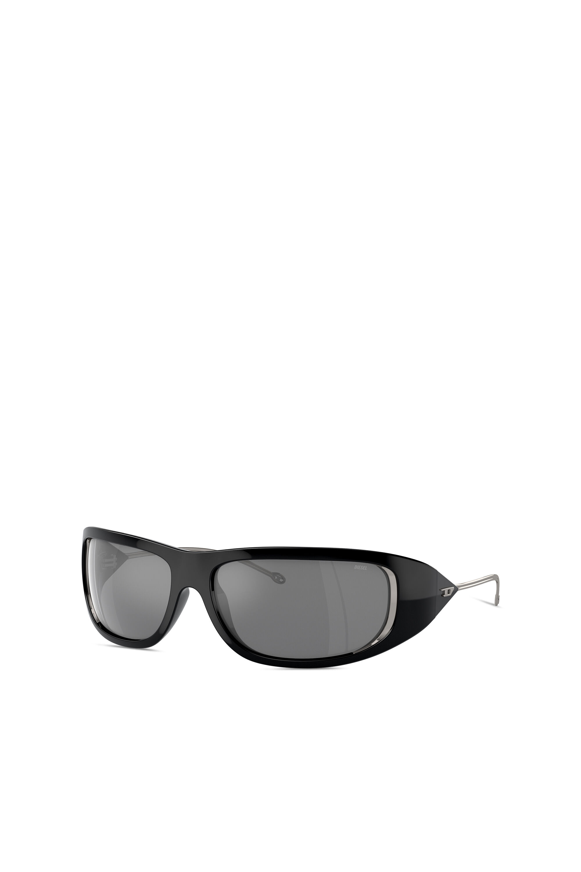 Diesel - 0DL3001, Unisex Wraparound style sunglasses in Black - Image 5