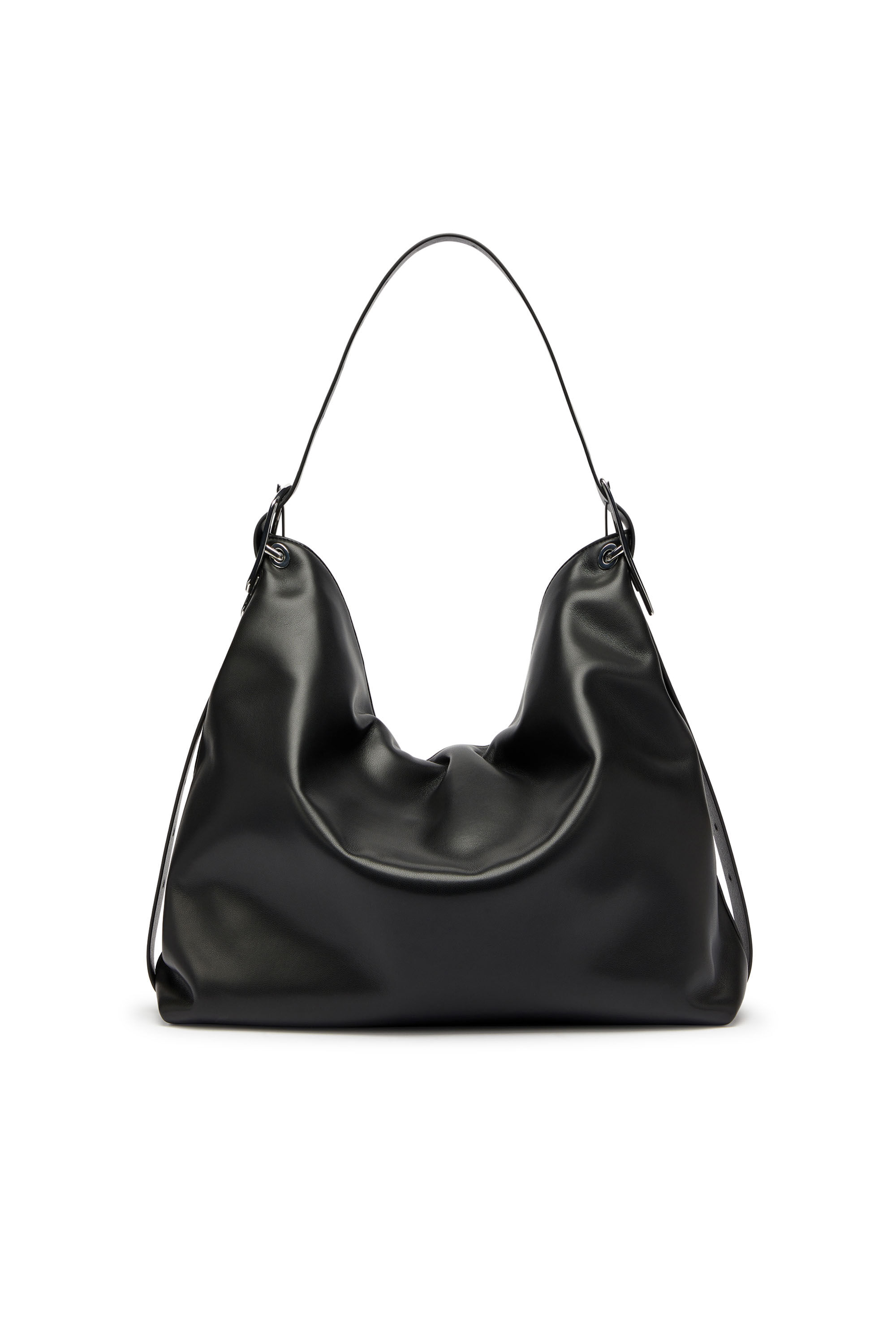 Diesel - D-LINE HOBO L, Woman's D-Line-Leather hobo bag in Black - 3