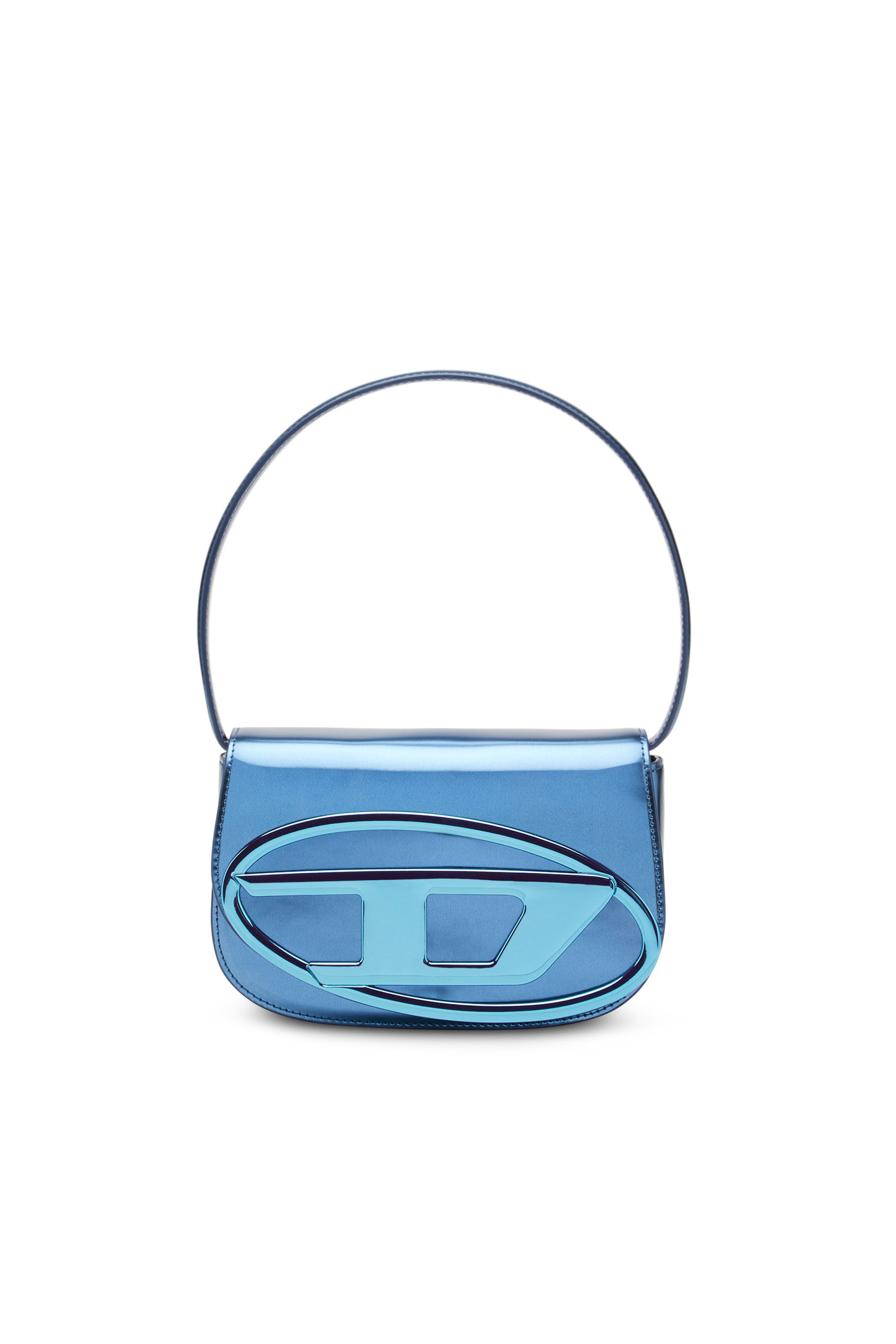 Diesel - 1DR, Woman 1DR-Iconic shoulder bag in mirrored leather in Blue - Image 1