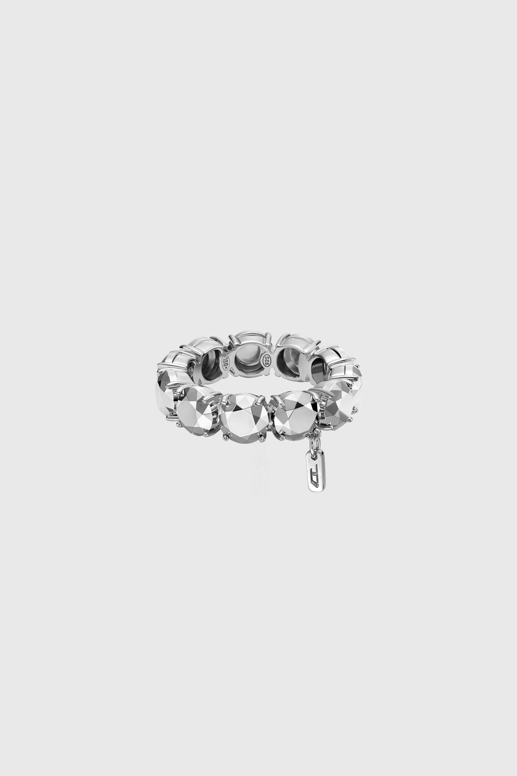Diesel - DL1359040 STERLING SILVER JEWEL, Unisex's Sterling Silver Band Ring in Silver - 2