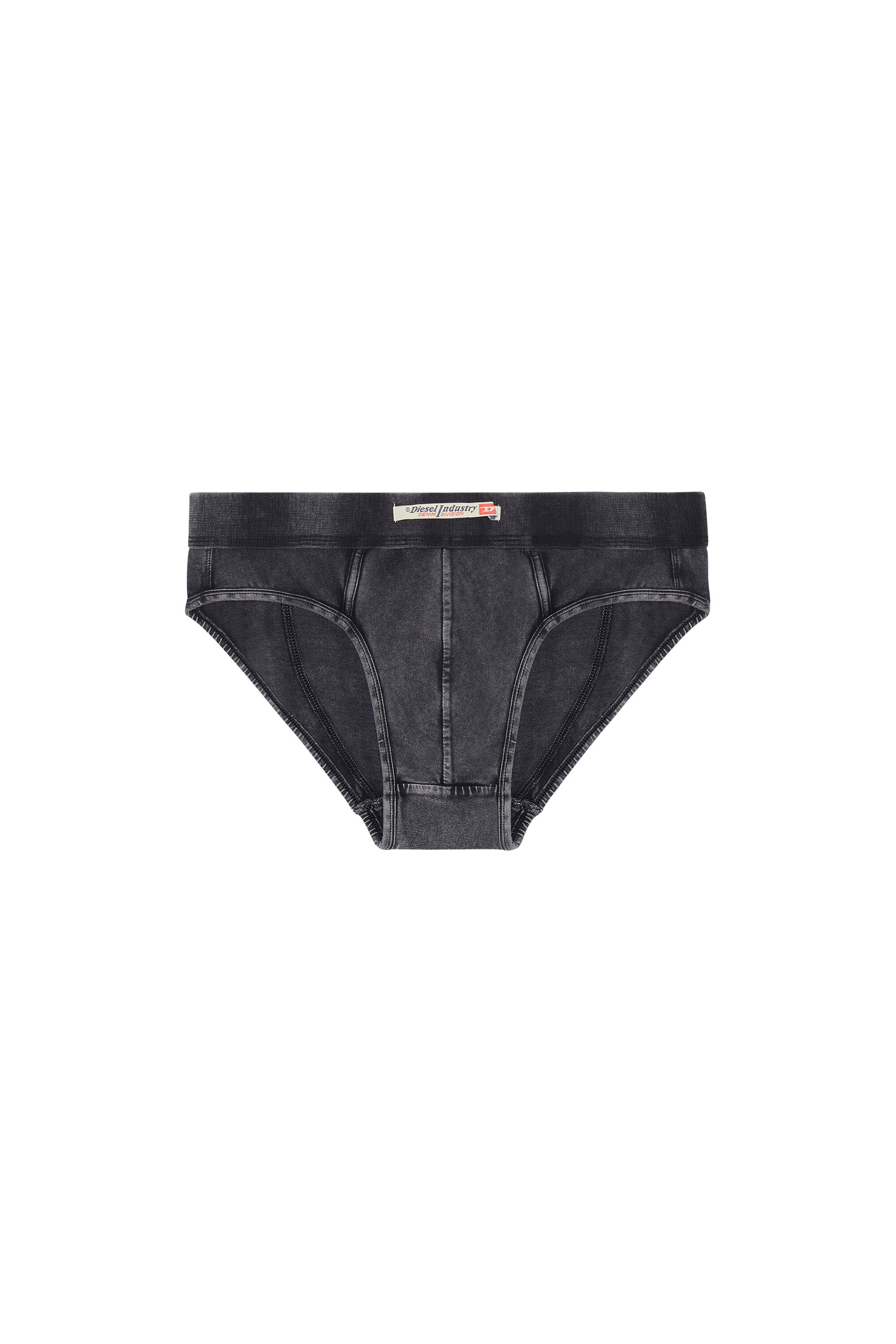 Diesel - UMBR-ANDRE-H, Man's Briefs in denim-effect cotton in Black - 2