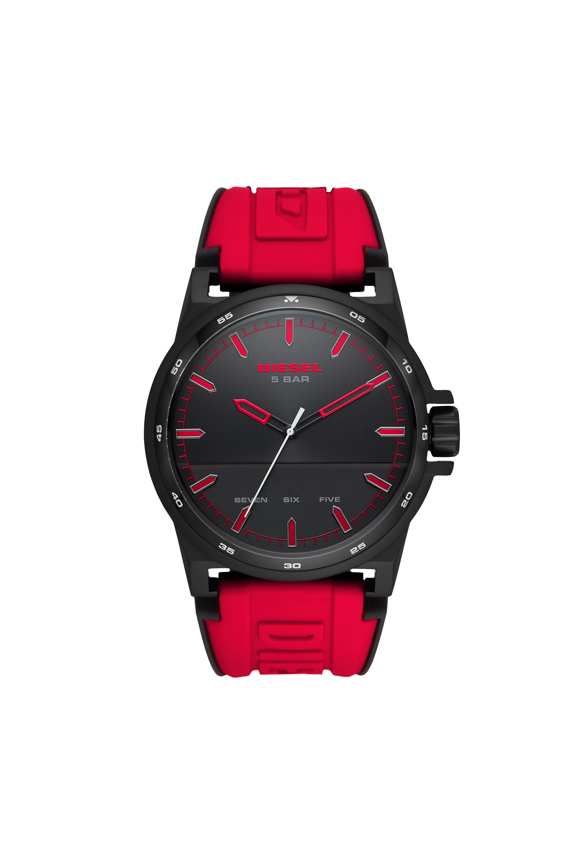Red and black diesel watch sales