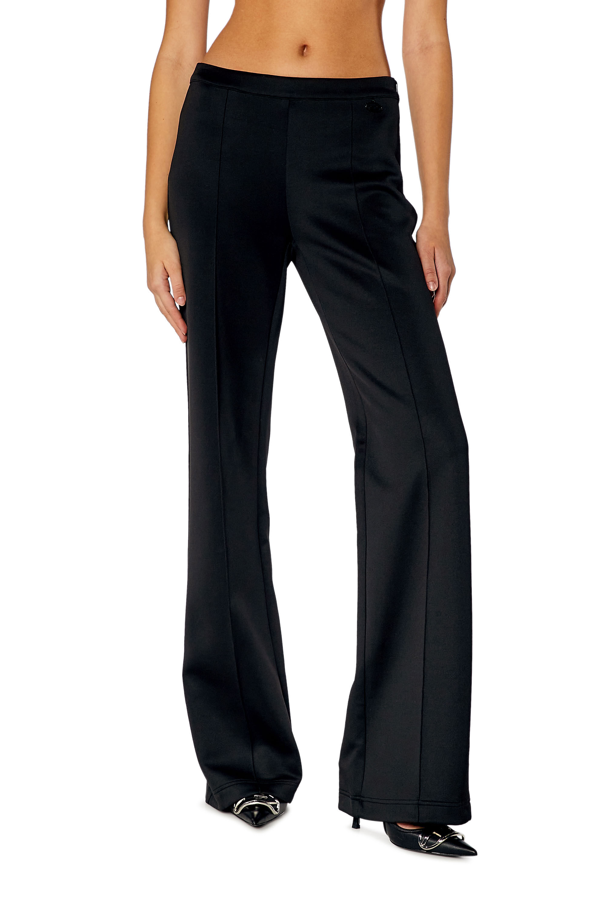 Diesel - P-MAEVY, Woman Bootcut pants with cut-out back in Black - Image 3