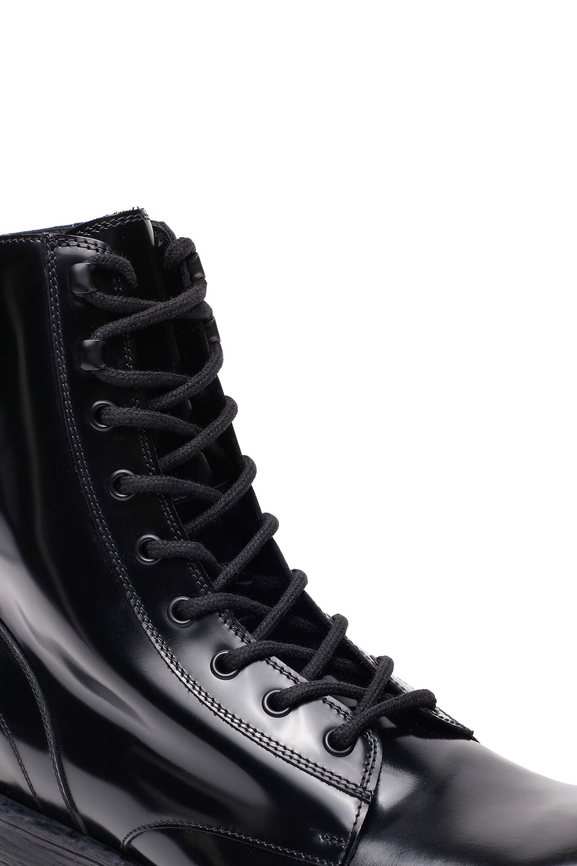 Diesel - D-HAMMER BT, Man D-Hammer-Combat boots in glossed leather in Black - Image 4