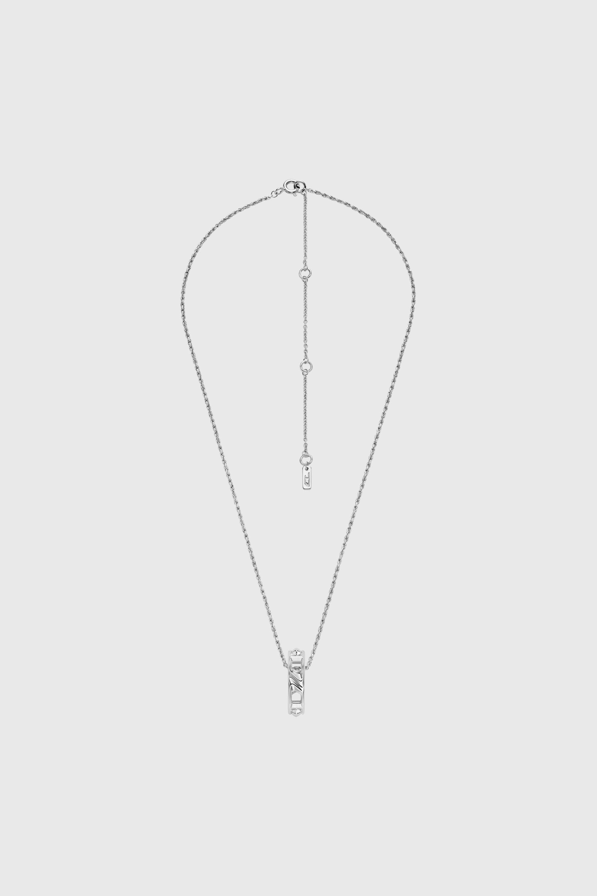 Diesel - DL1367040 STERLING SILVER JEWEL, Unisex's Sterling silver pendant necklace in Silver - 1