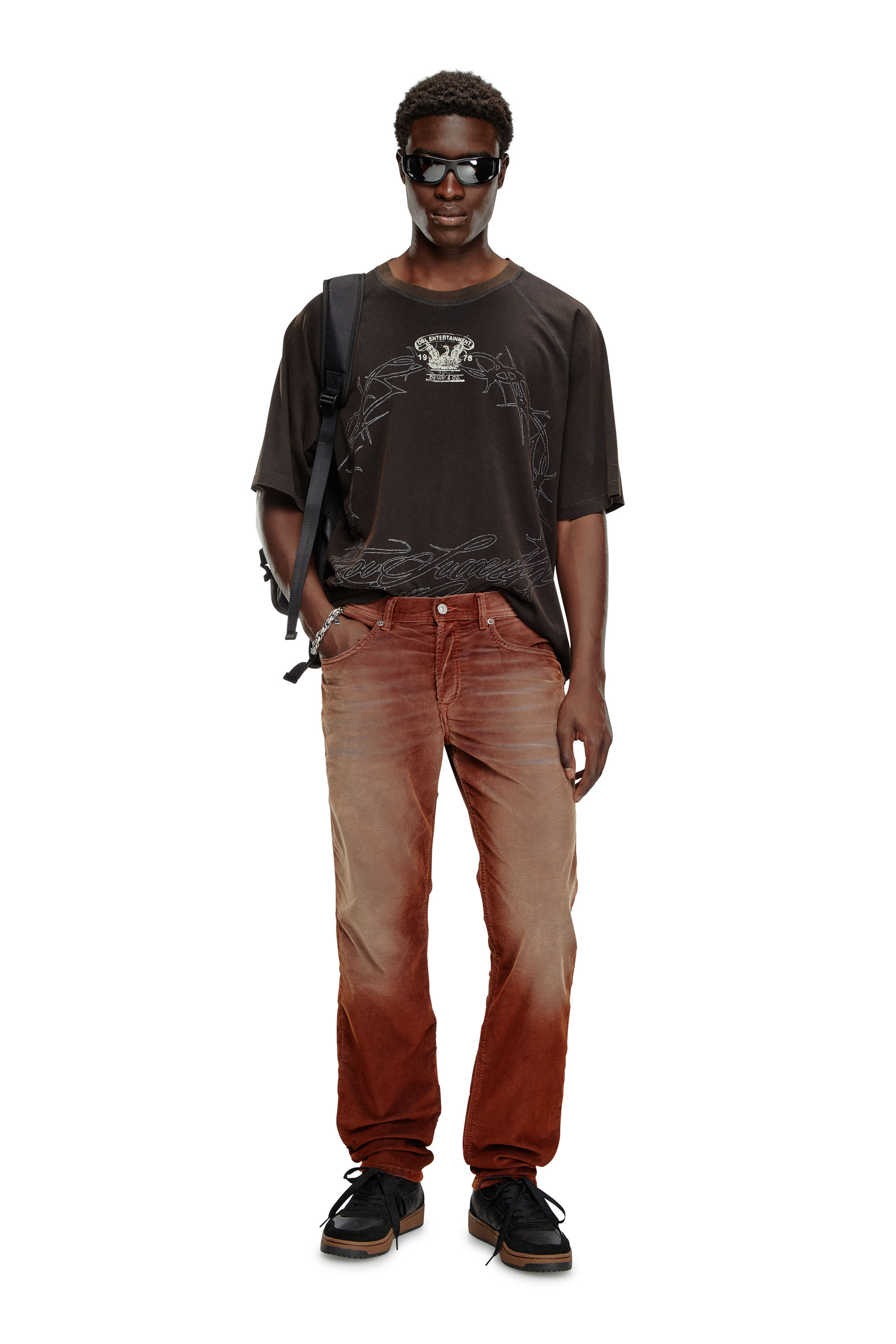 Diesel - Man Tapered Jeans 2023 D-Finitive 003II, Brown - Image 1