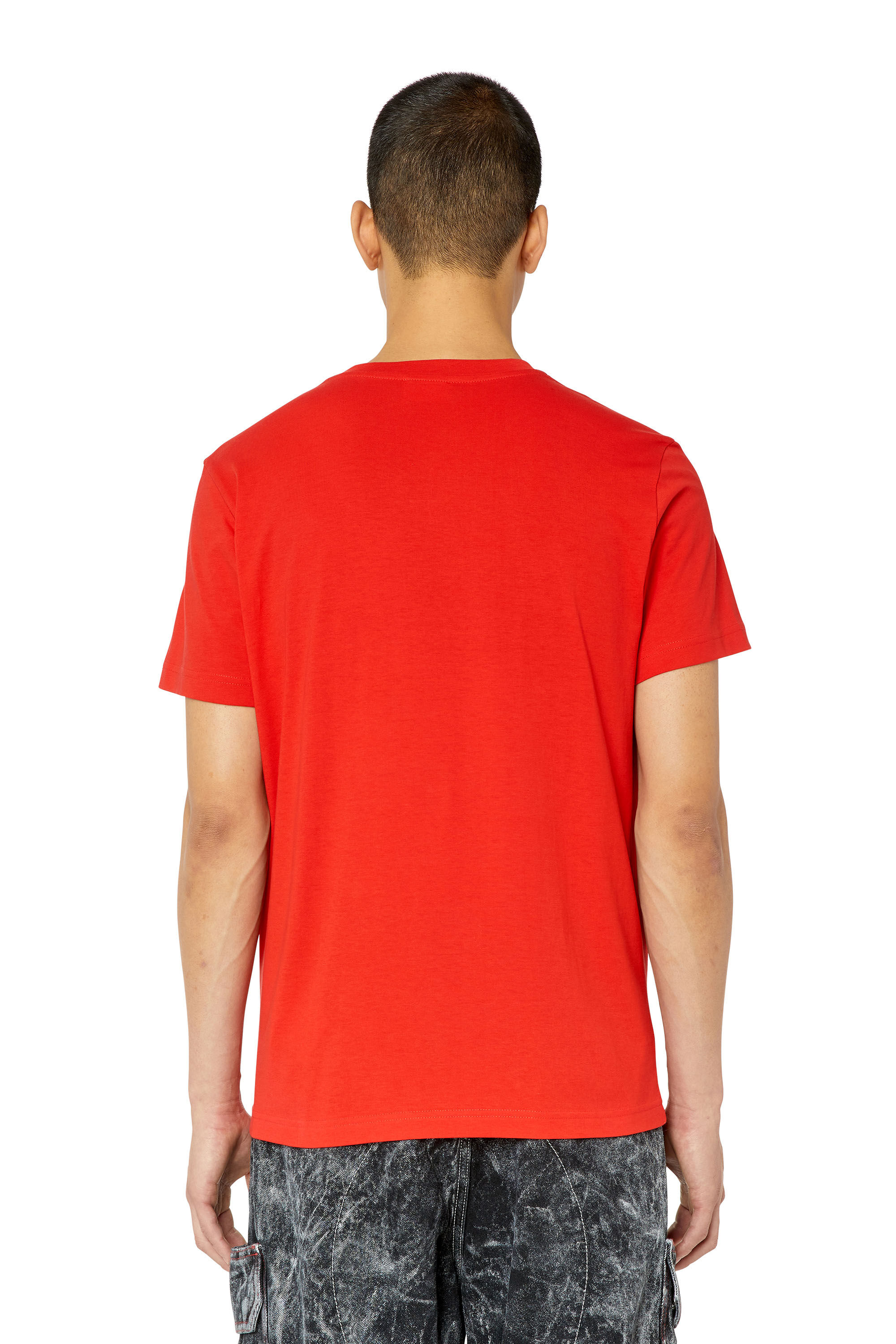 Diesel - T-DIEGOR-D, Man T-shirt with D patch in Red - Image 4