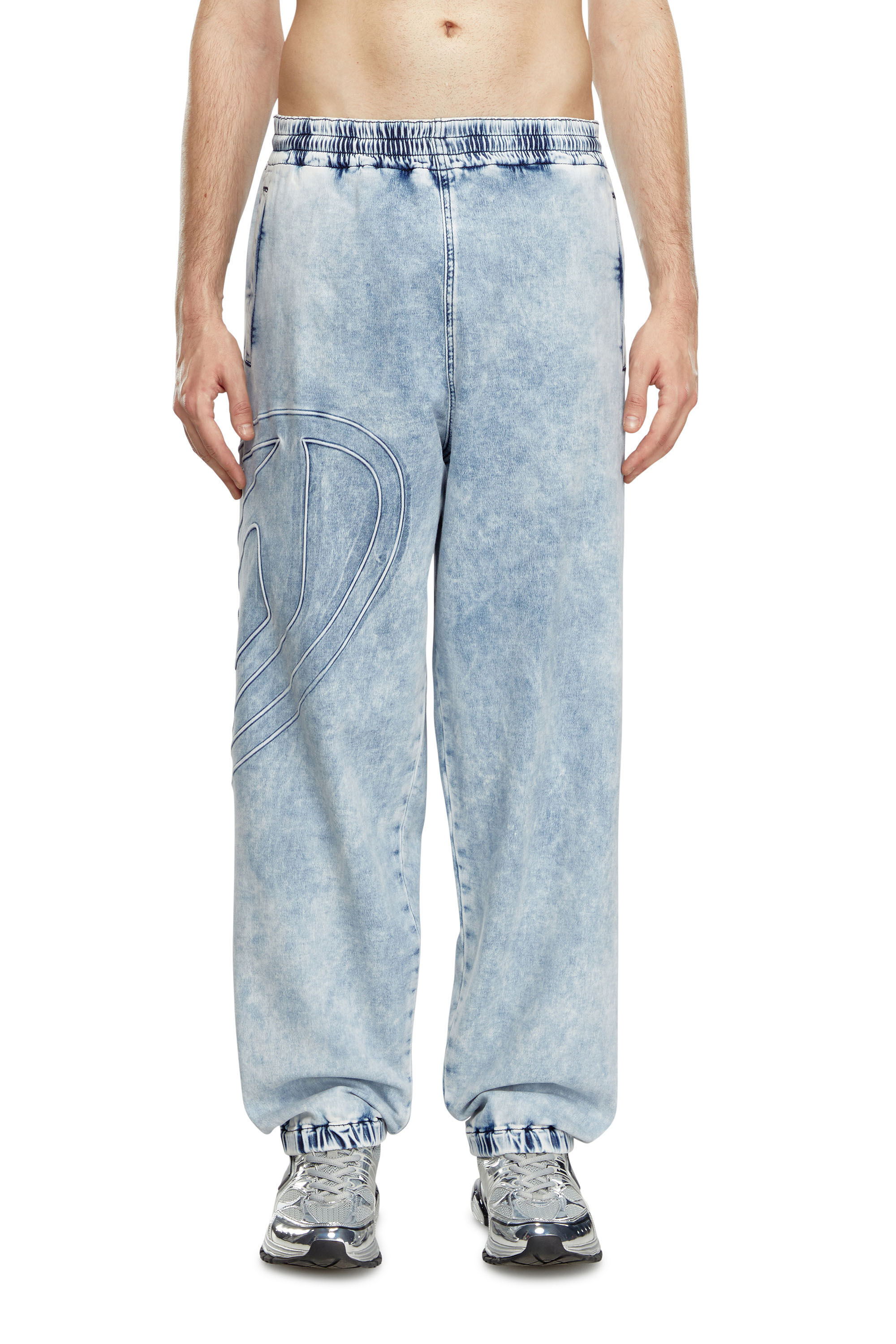 Diesel - Unisex's Slim D-Labb Track denim 0CBDN, Light Blue - 3