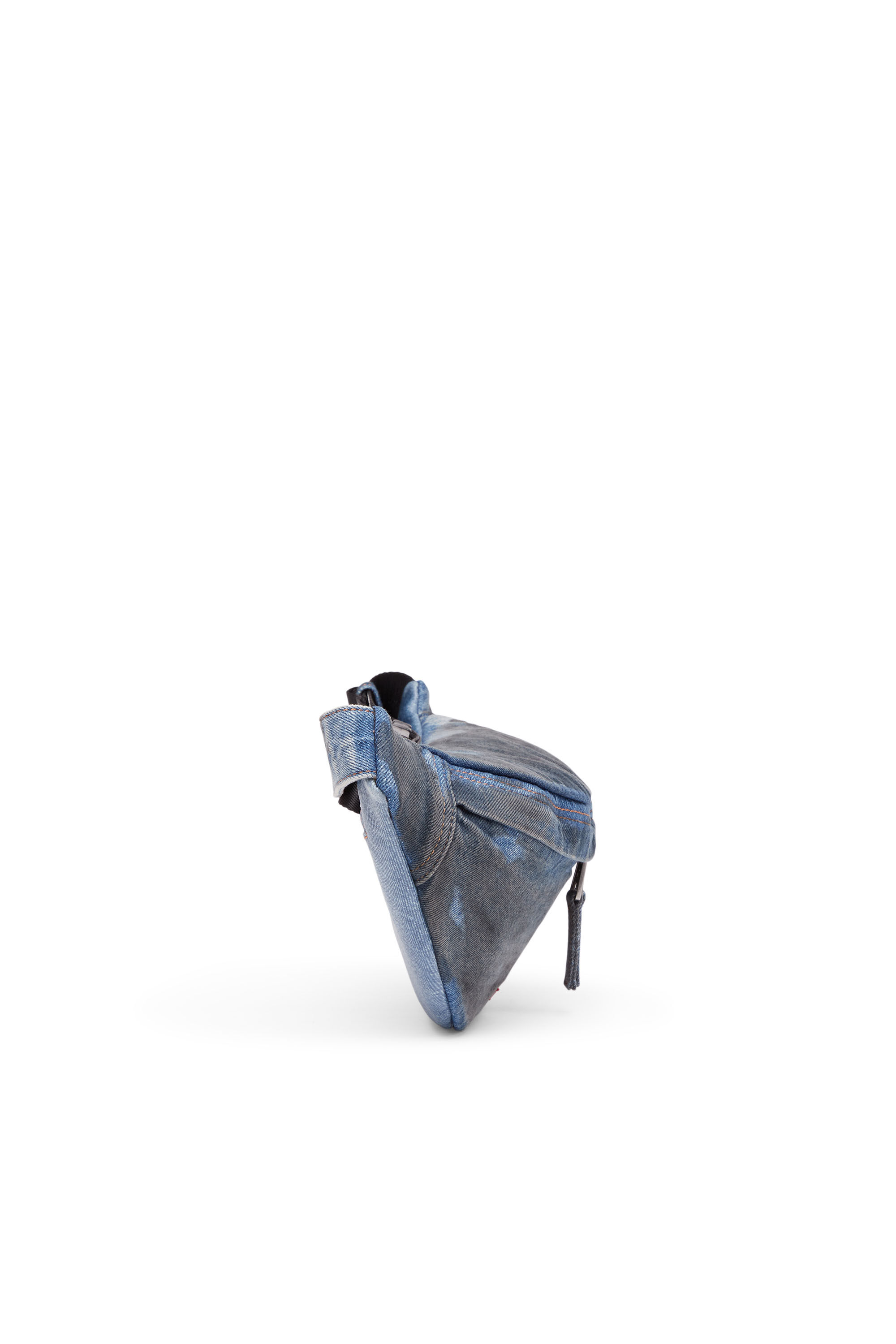Diesel - RAVE BELTBAG, Unisex Rave-Belt bag in coated denim in Blue - Image 4