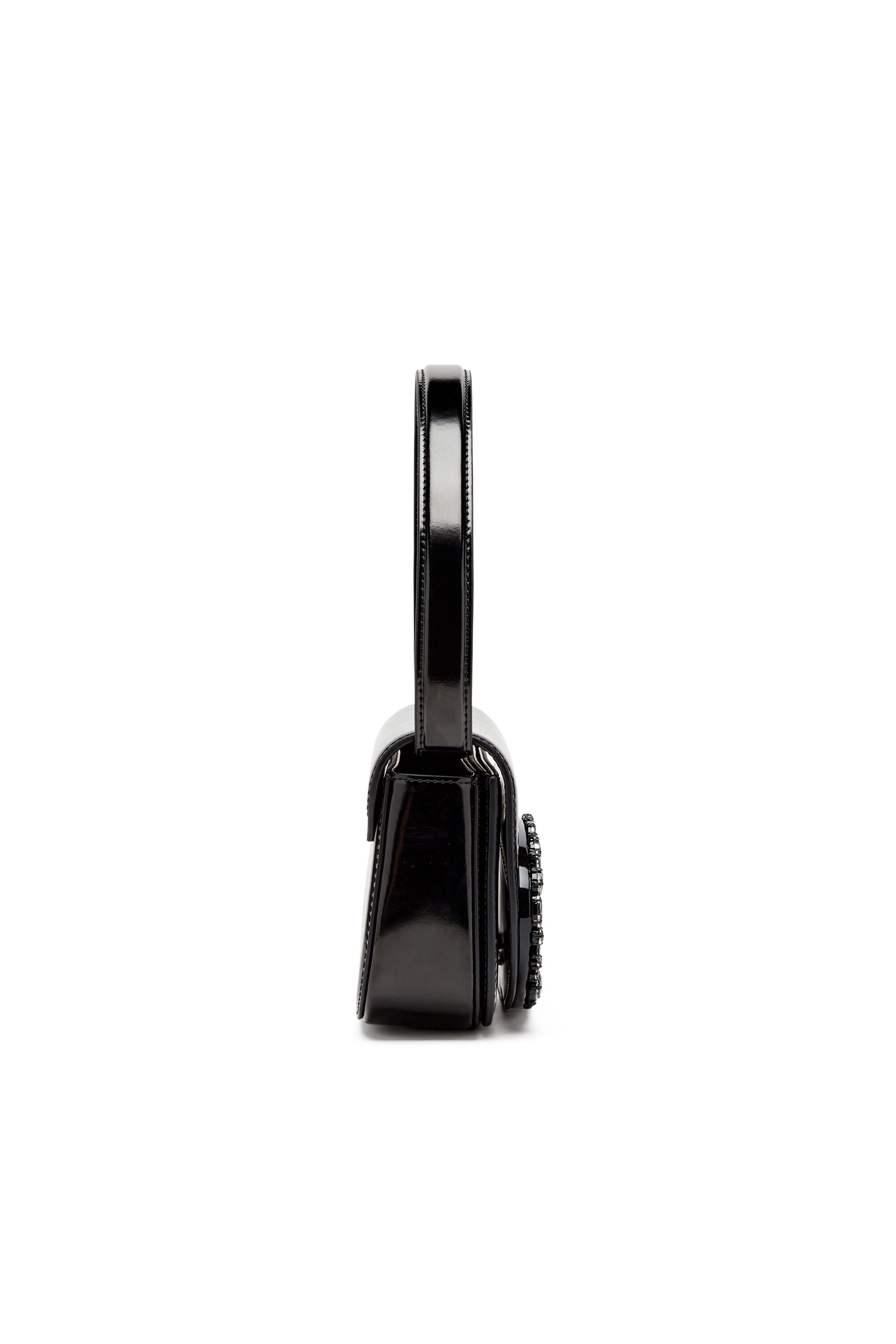 Diesel - 1DR, Woman's 1DR-Iconic shoulder bag in mirror leather in Black - 4