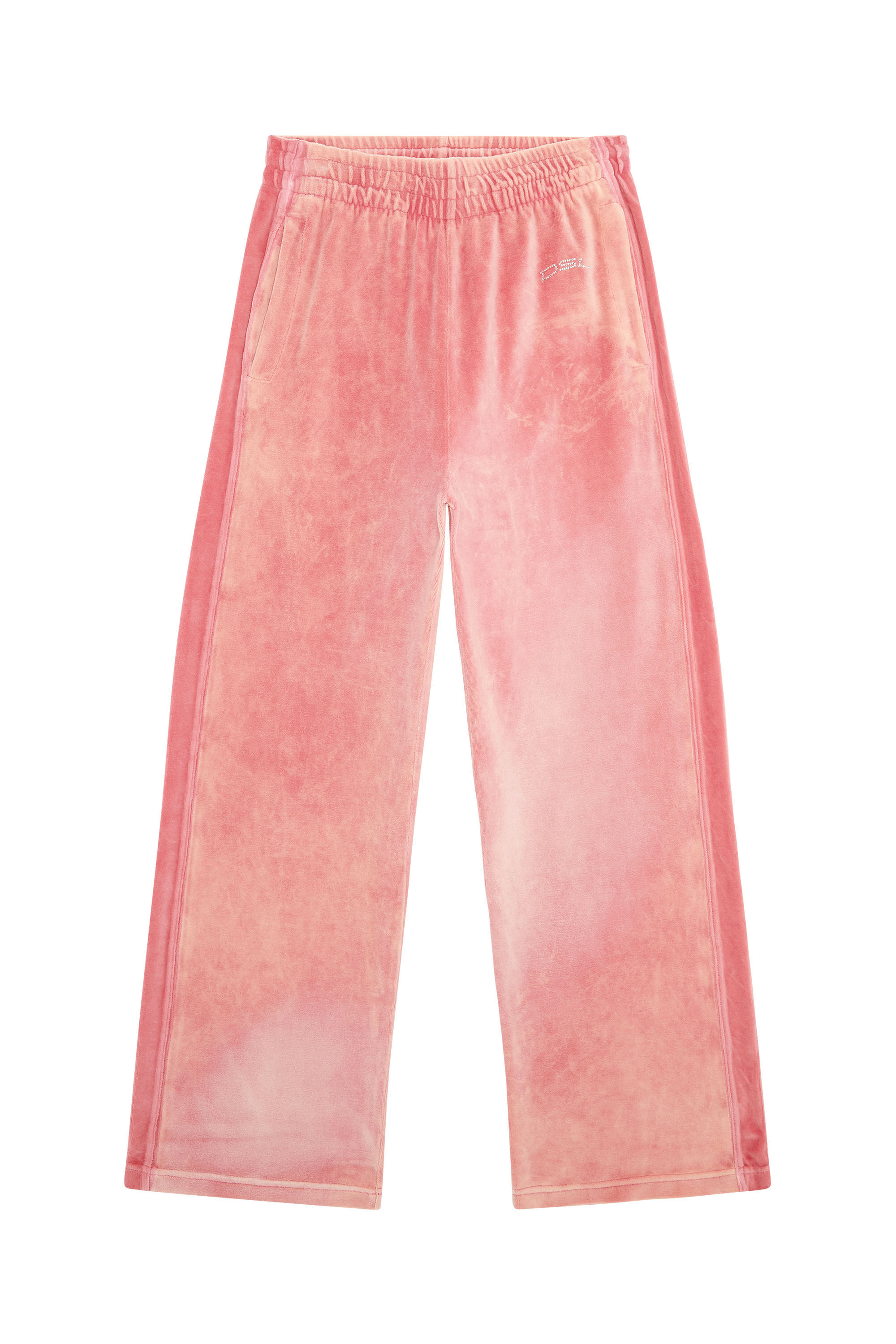 Diesel - P-MARTYN, Woman Acid-wash chenille wide-leg sweatpants in Pink - Image 2