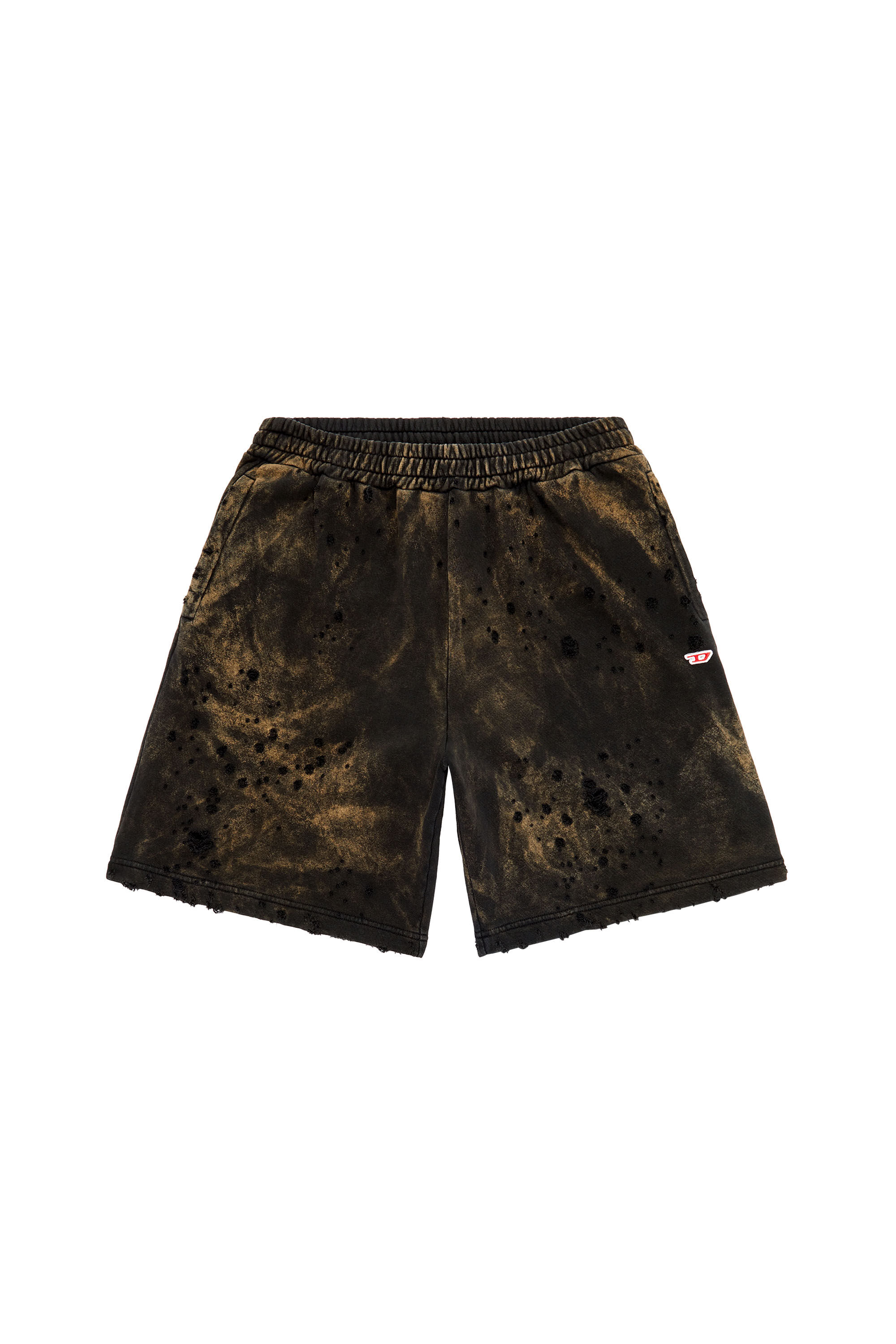 Diesel - P-CROWN-N2, Man Distressed shorts with marbled effect in Multicolor - Image 2