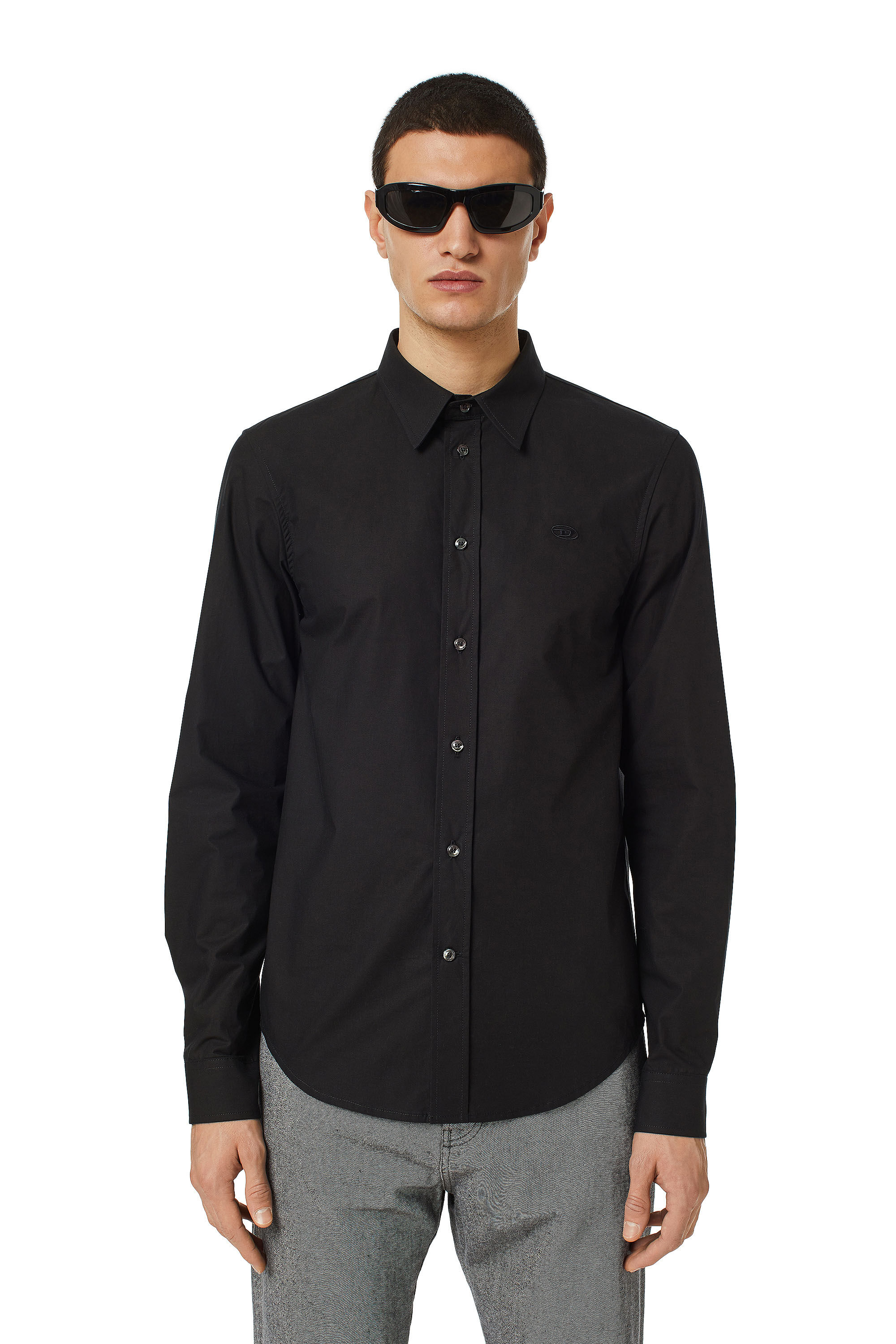 Diesel - S-BEN-CL, Man Shirt in technical cotton in Black - Image 3
