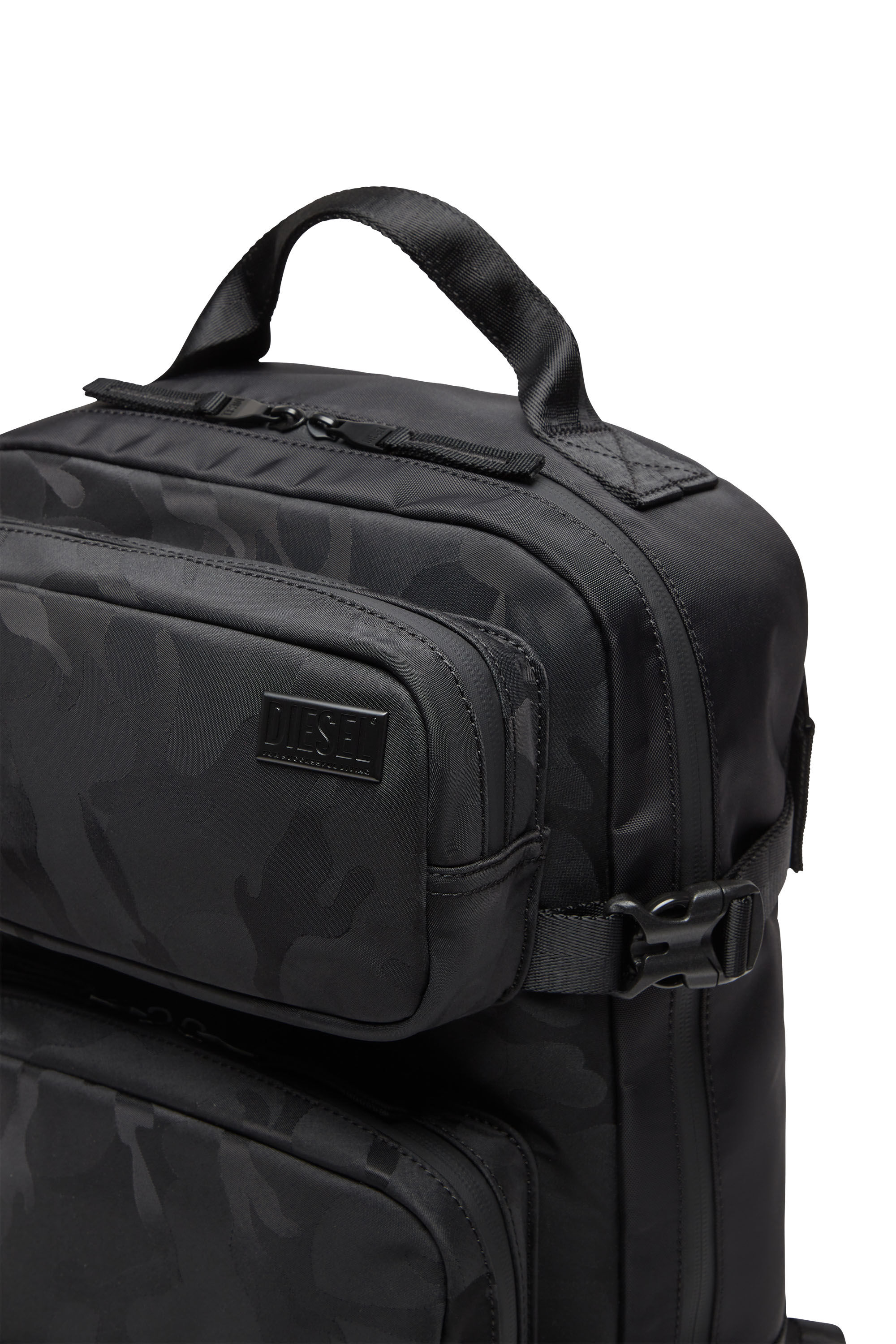 Diesel - DSRT BACKPACK, Man Dsrt-Utility backpack in printed nylon in Black - Image 5