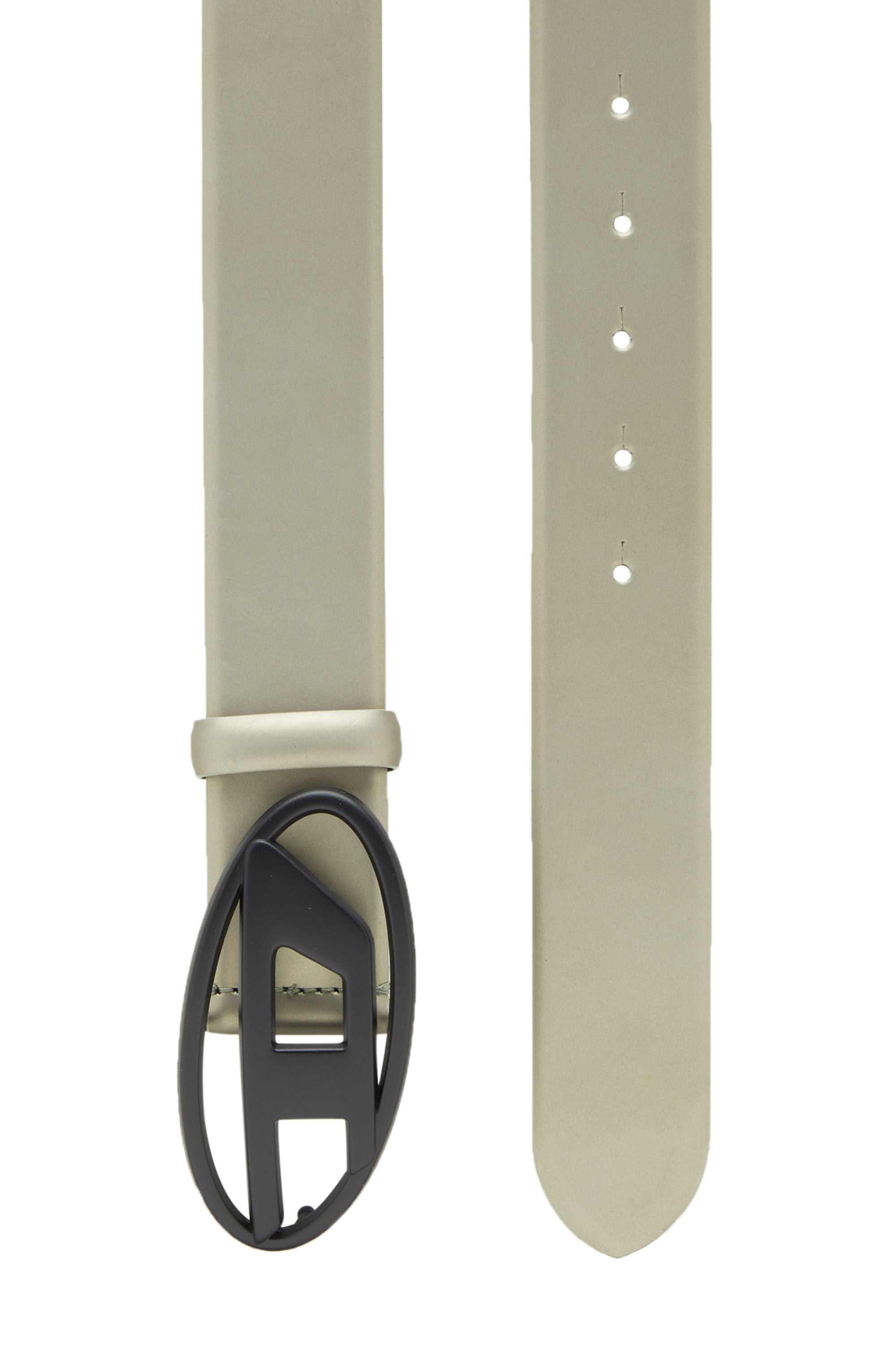 Diesel - B-1DR W, Unisex Padded leather belt with oval D buckle in Beige - Image 2